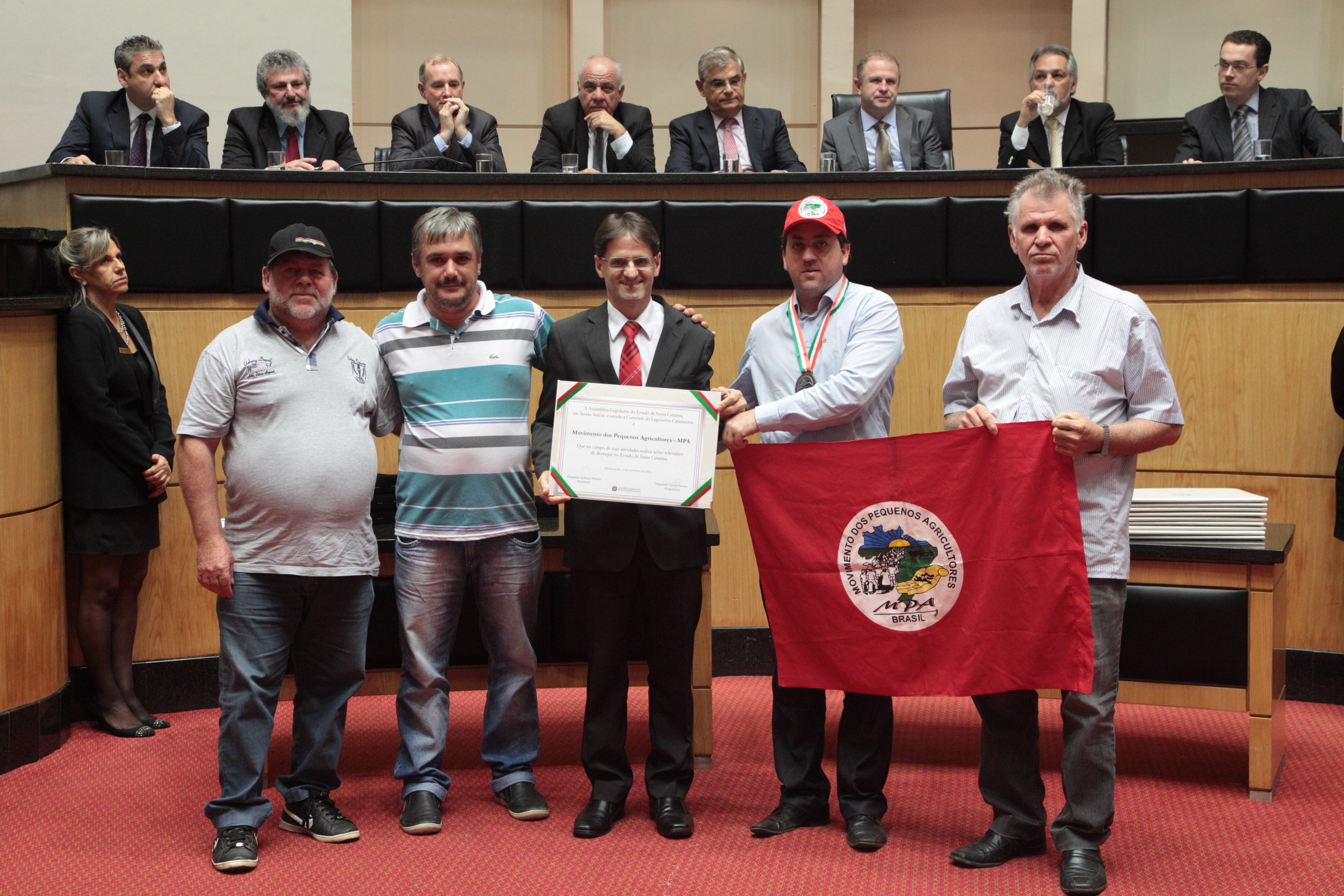 Entrega da Comenda do Legislativo Catarinense aos Homenageados. Foto: Solon Soares/Agência AL