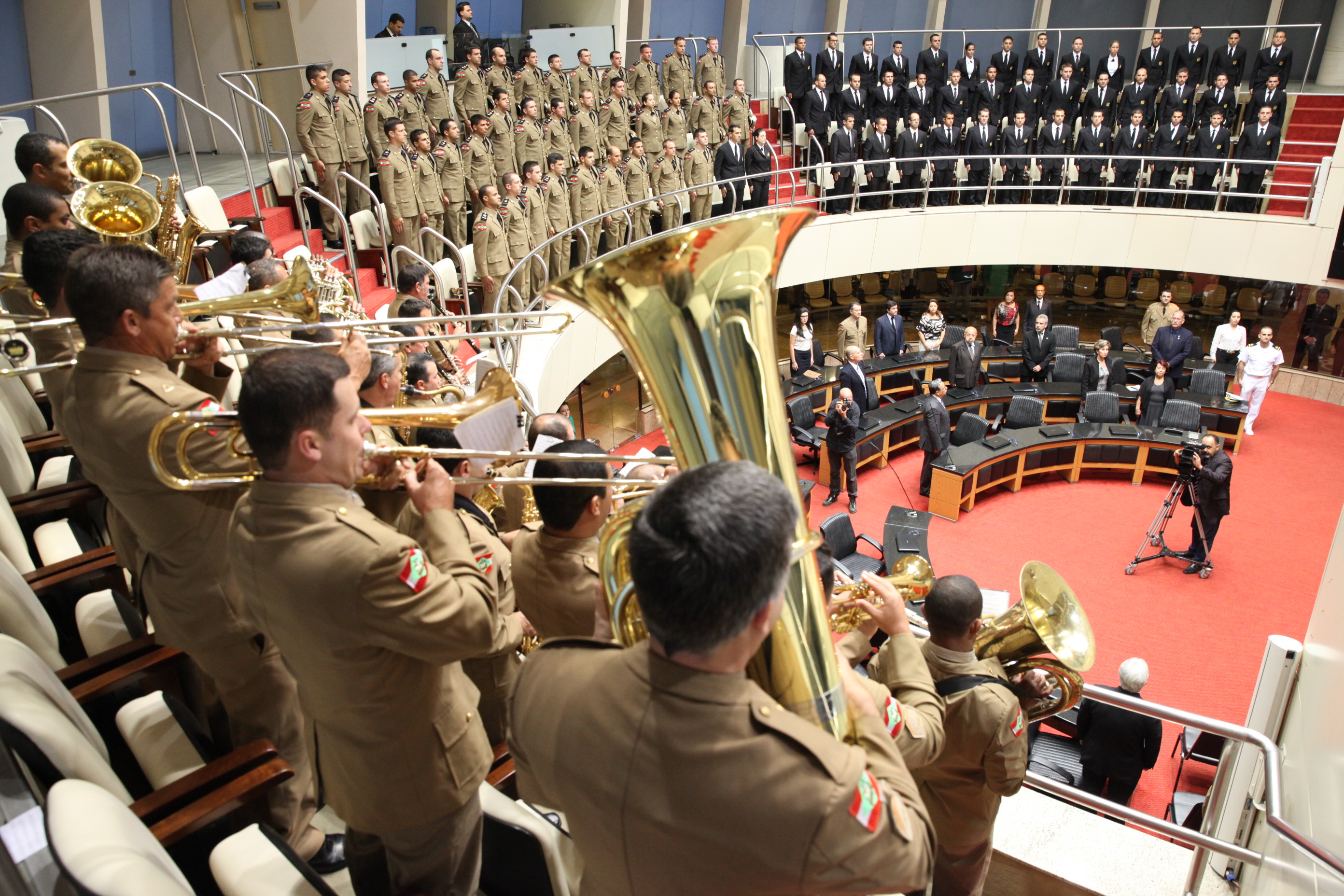 Sessão Especial em homenagem pela passagem dos 50 Anos Centro de Ensino da PM/SC. Foto: Fábio Queiroz / Agência AL