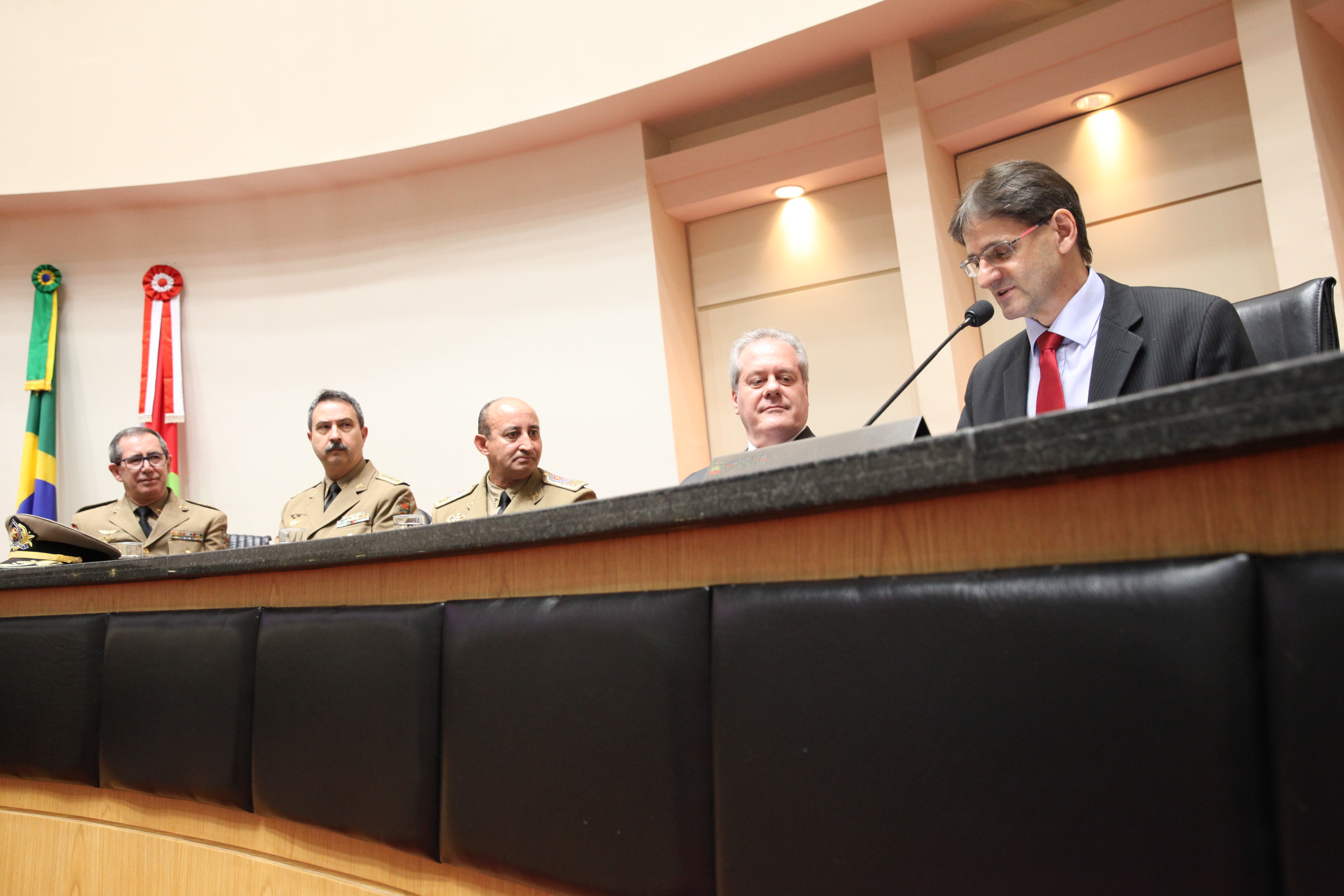 Sessão Especial em homenagem pela passagem dos 50 Anos Centro de Ensino da PM/SC. Foto: Fábio Queiroz / Agência AL
