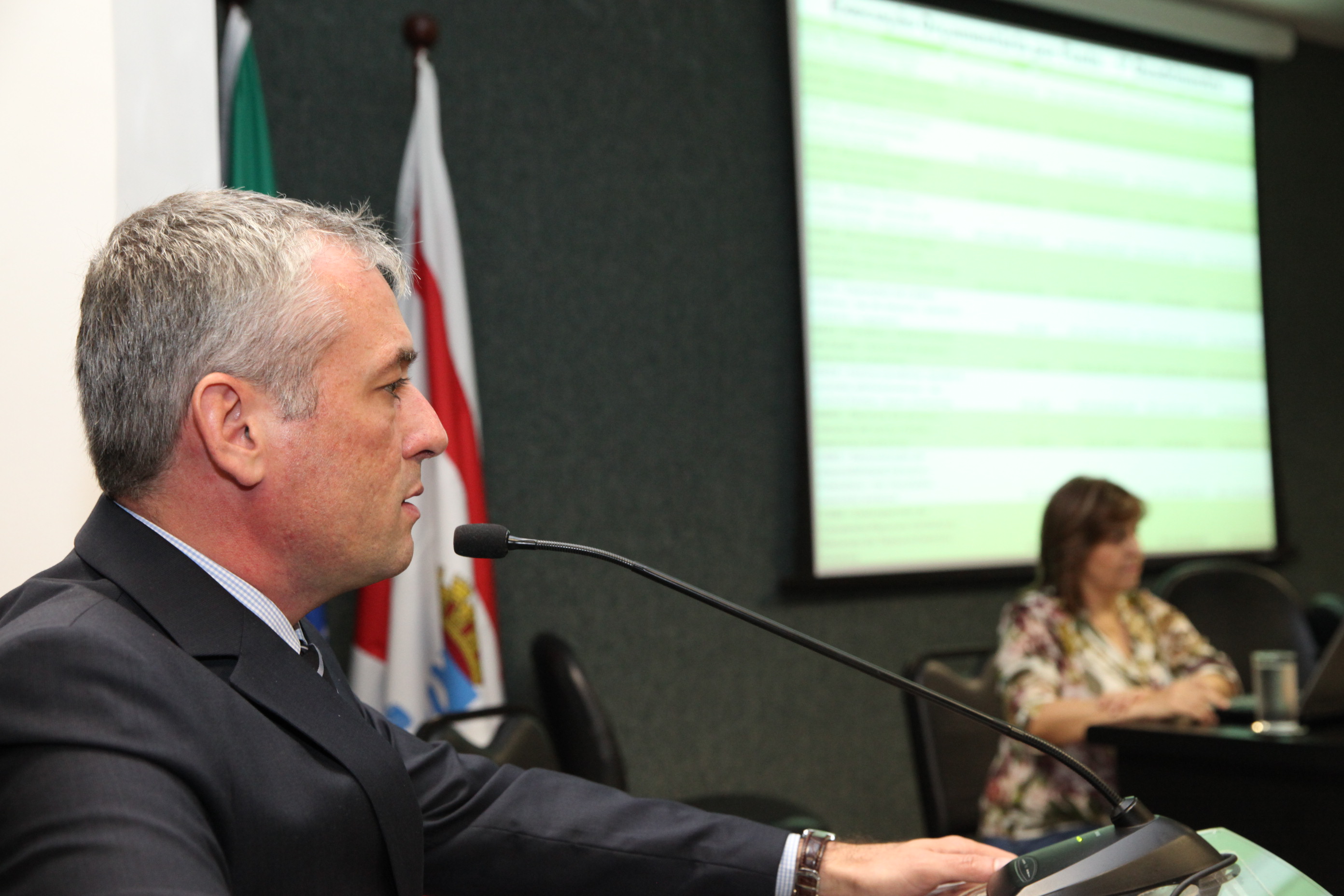 Secretário de Estado da Saúde - João Paulo Kleinubing - apresenta diante dos deputados membros da Comissão de Saúde relatório dos 1° e 2° quadrimestres de 2015. Foto: Fábio Queiroz / Agência AL