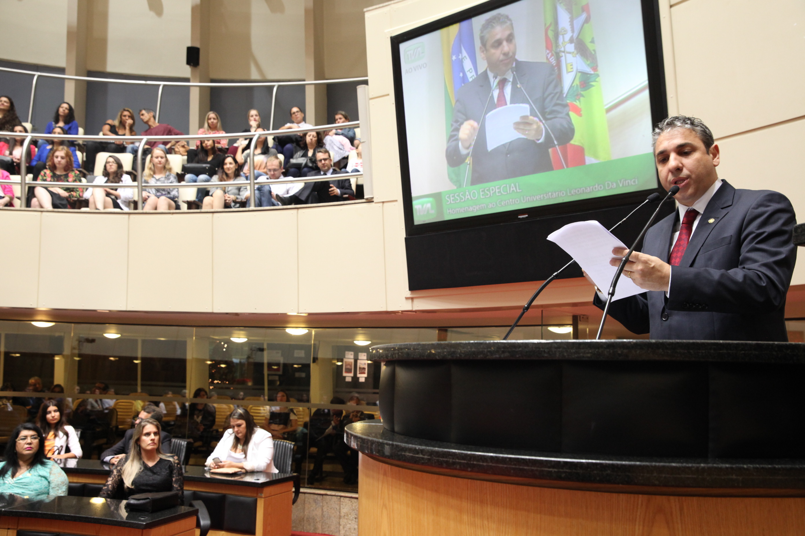 Sessão Especial em homenagem à passagem de 10 anos da Uniasselvi. Foto: Fábio Queiroz / Agência AL