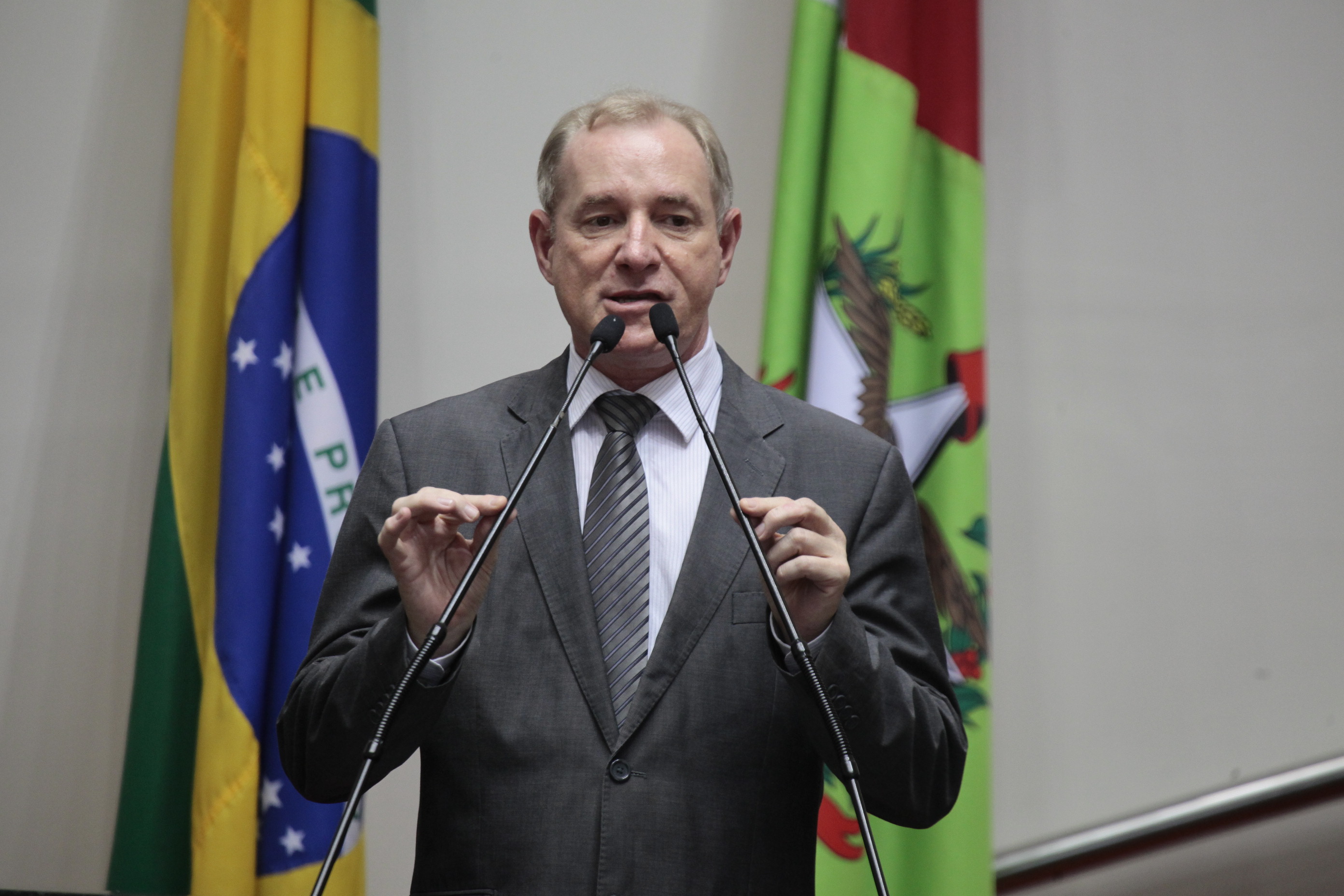 Sessão Ordinária. Deputado Aldo Schneider (PMDB)  - Foto: Miriam Zomer/Agência AL