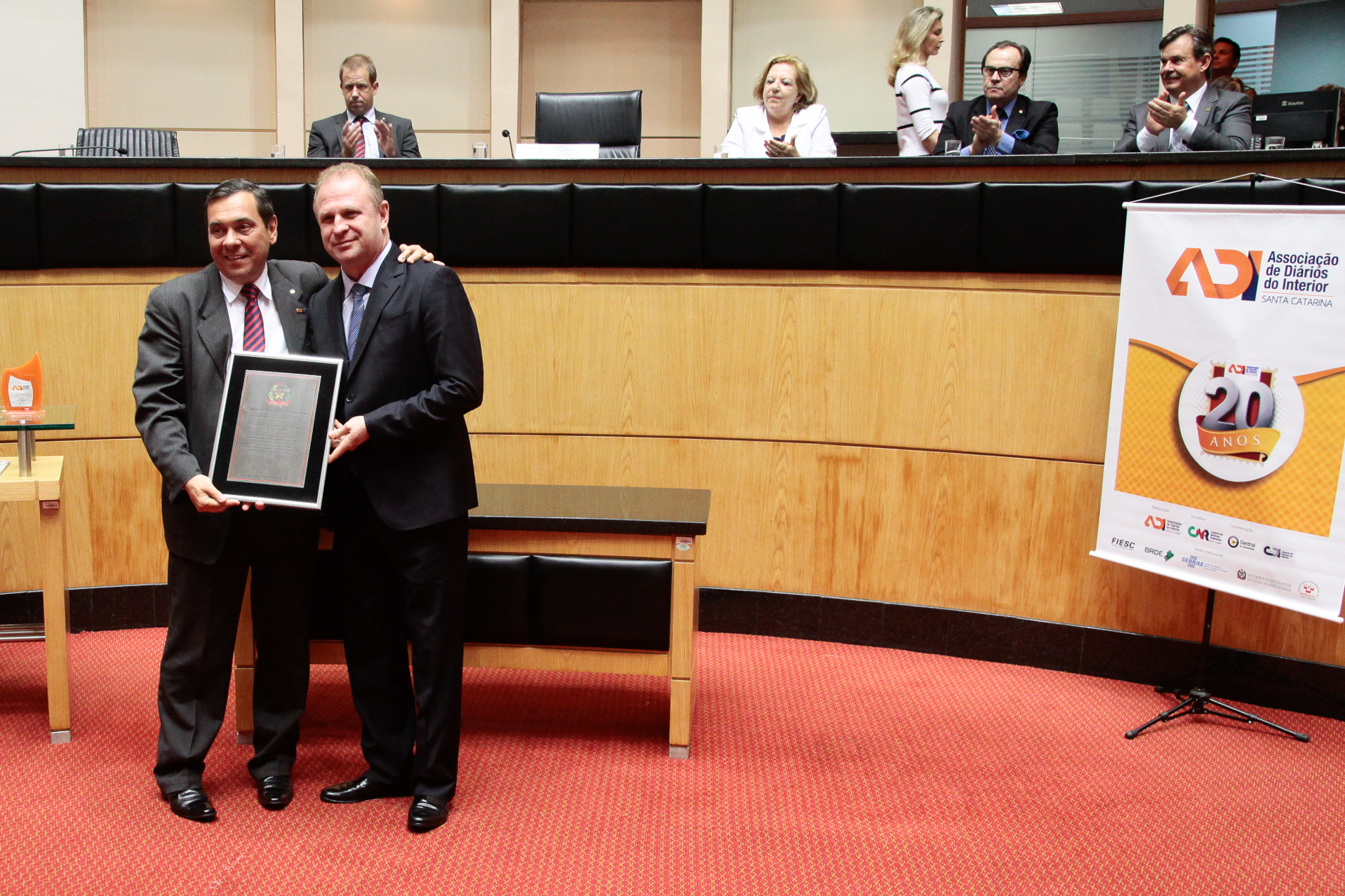 Sessão Especial em comemoração ao aniversário de 20 anos da Associação de Diários do Interior de Santa Catarina - ADI/SC. Foto: Miriam Zomer/Agência A
