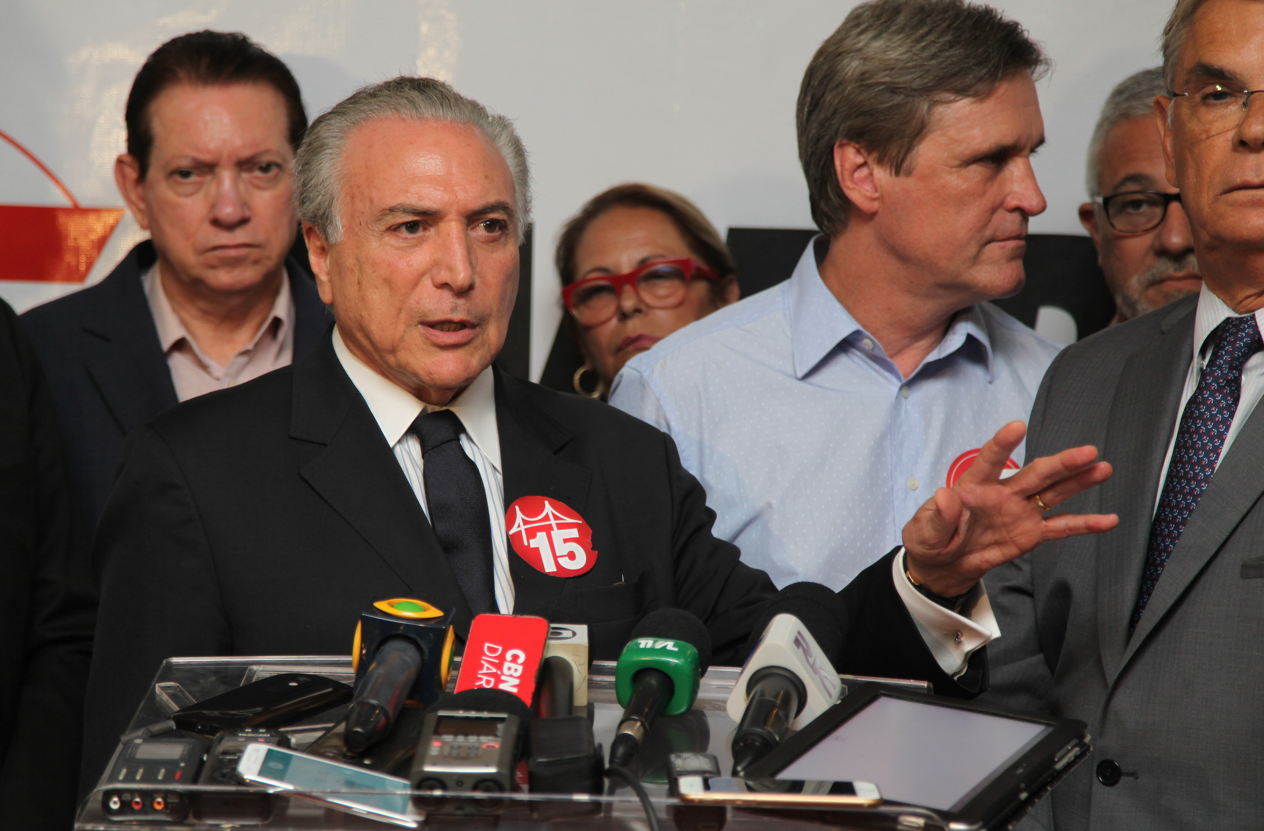 Coletiva com Michel Temer