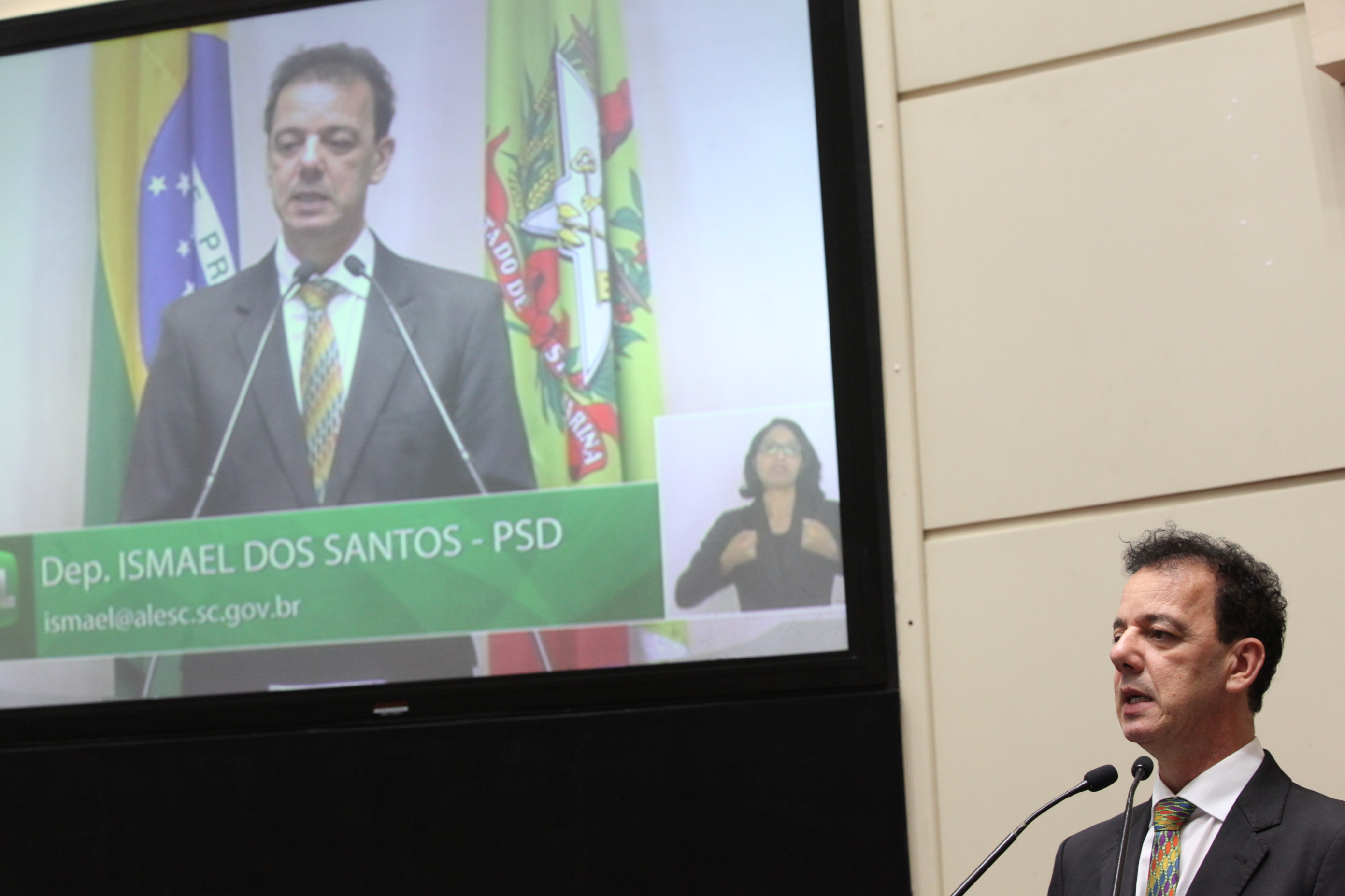 Sessão Ordinária da Assembleia Legislativa do Estado de Santa Catarina. Deputado Ismael dos Santos (PSD)