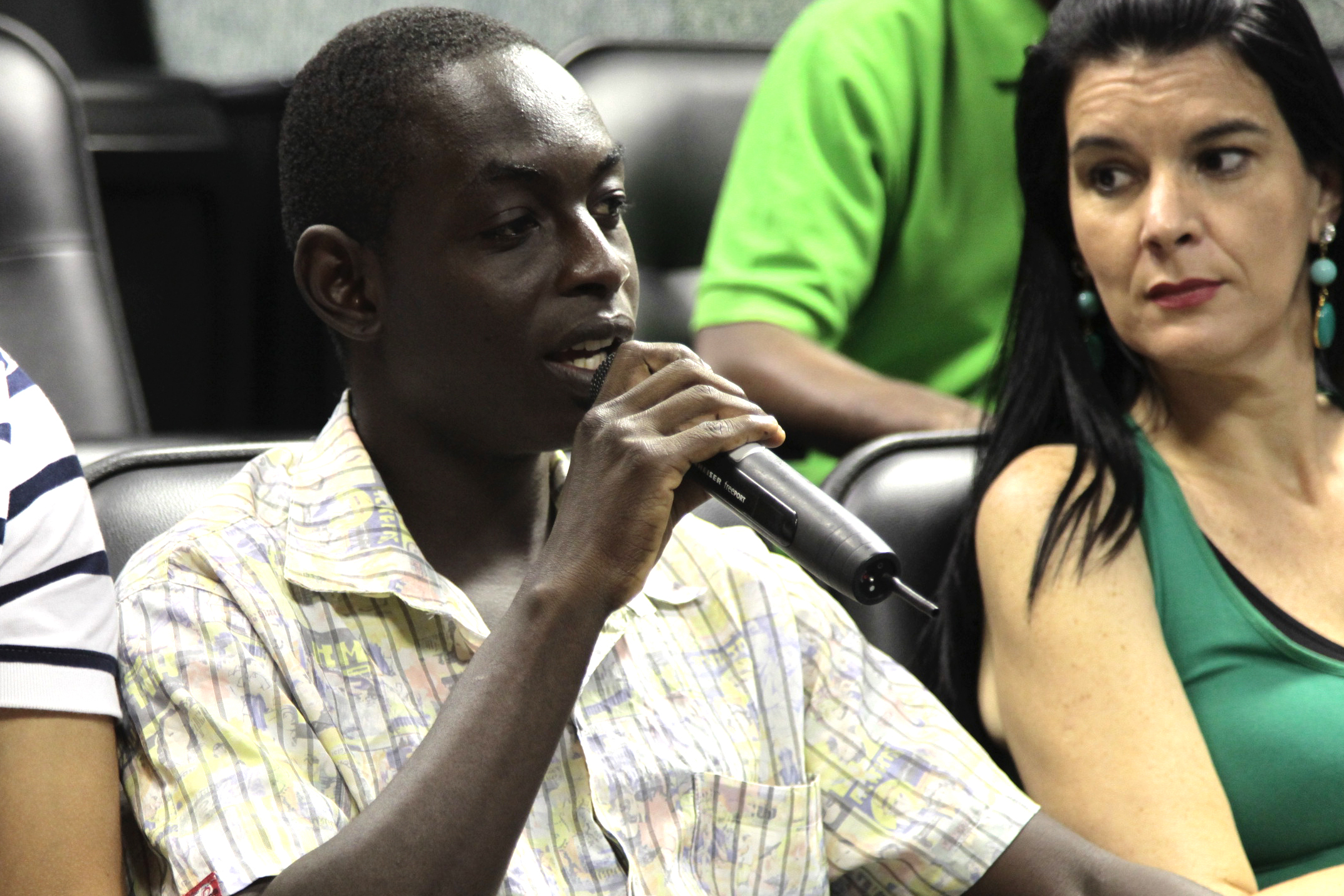 Reunião do Grupo de Trabalho dos Imigrantes organizado pela Comissão dos Direitos Humanos. Clarens Chery.