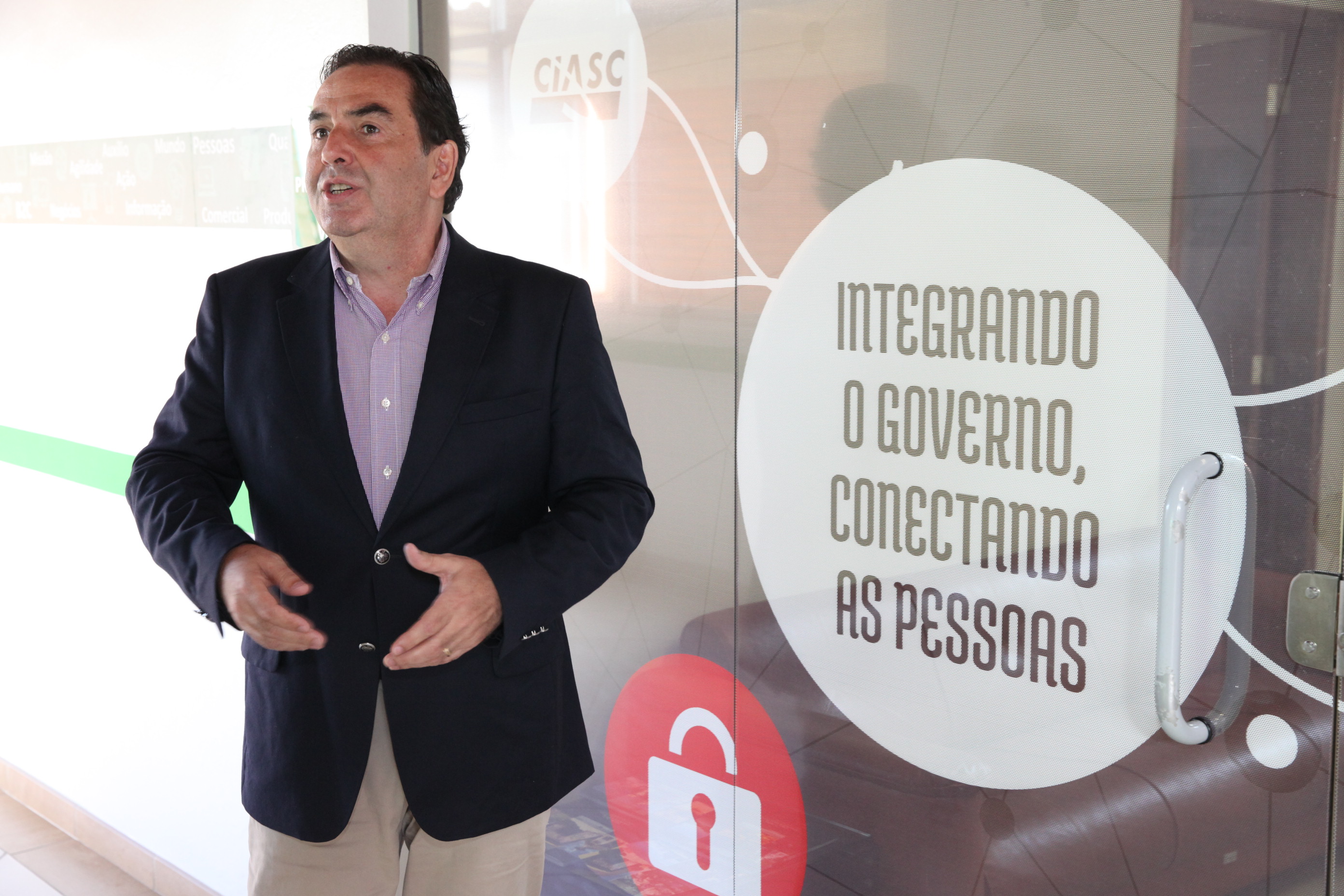 Luiz Antônio da Costa Silva - vice-presidente de tecnologia do CIASC. Aplicativo Dengue SC. Foto: Fábio Queiroz / Agência AL