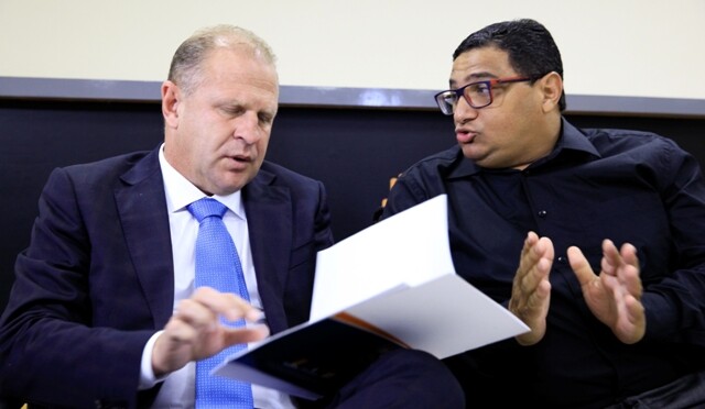 Deputado Gelson Merisio e o presidente da Ajorpeme, Carlos Eduardo de Souza. FOTOS: Divulgação