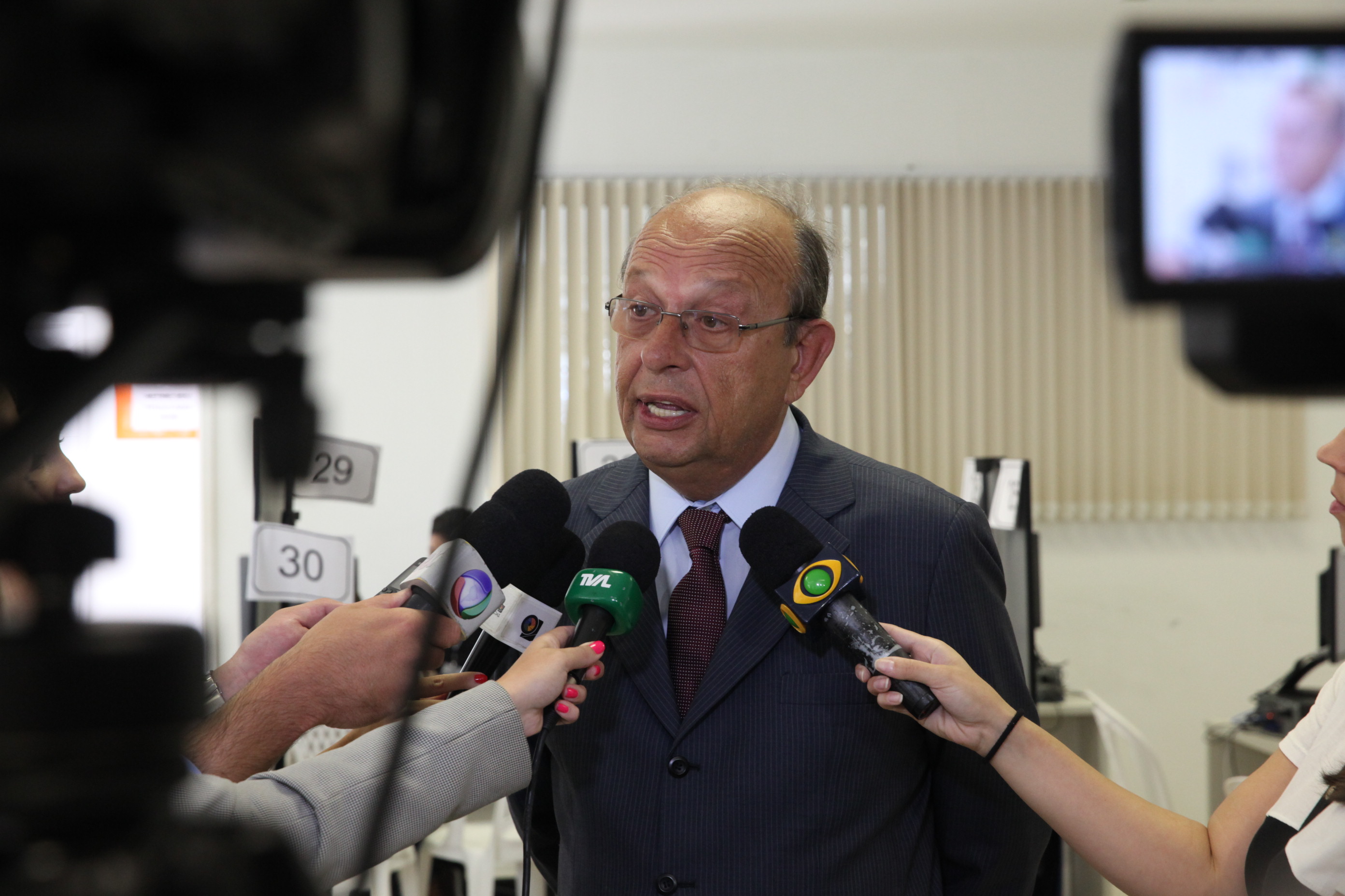 Coletiva do Presidente do TRE-SC Desembargar Sérgio Baasch Luz. Foto: Eduardo Guedes / Agência AL