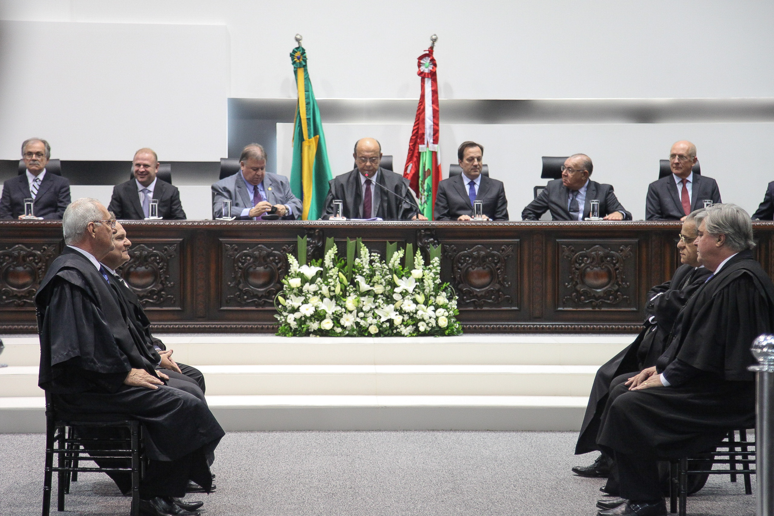 Posse do novo presidente do Tribunal Regional Eleitoral de Santa Catarina, desembargador Cesar Augusto Mimoso Ruiz Abreu.