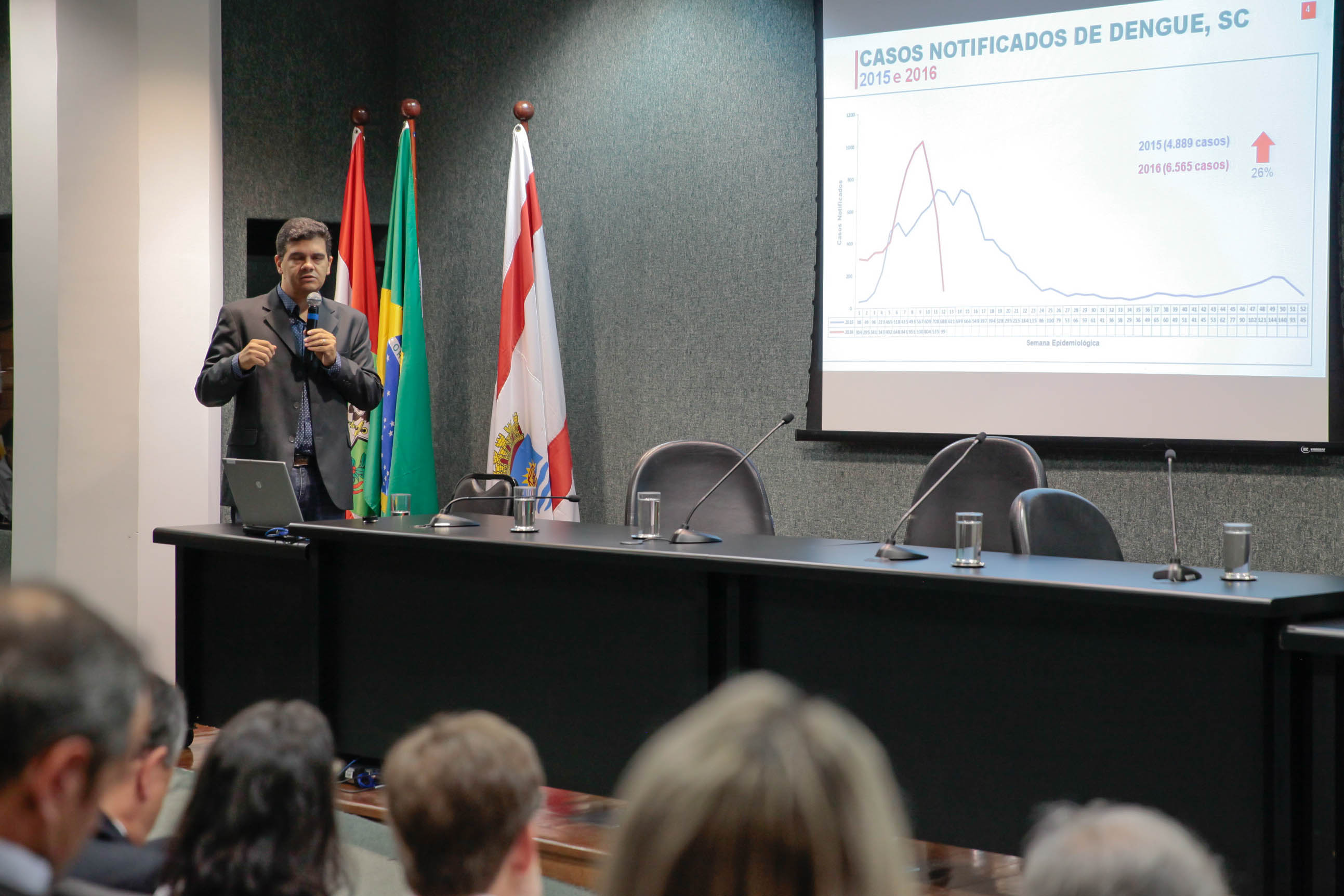 Comissão de Saúde - Audiência Pública sobre a prevenção da proliferação do mosquito da dengue. Foto: Luis Gustavo Debiasi/Agência AL
