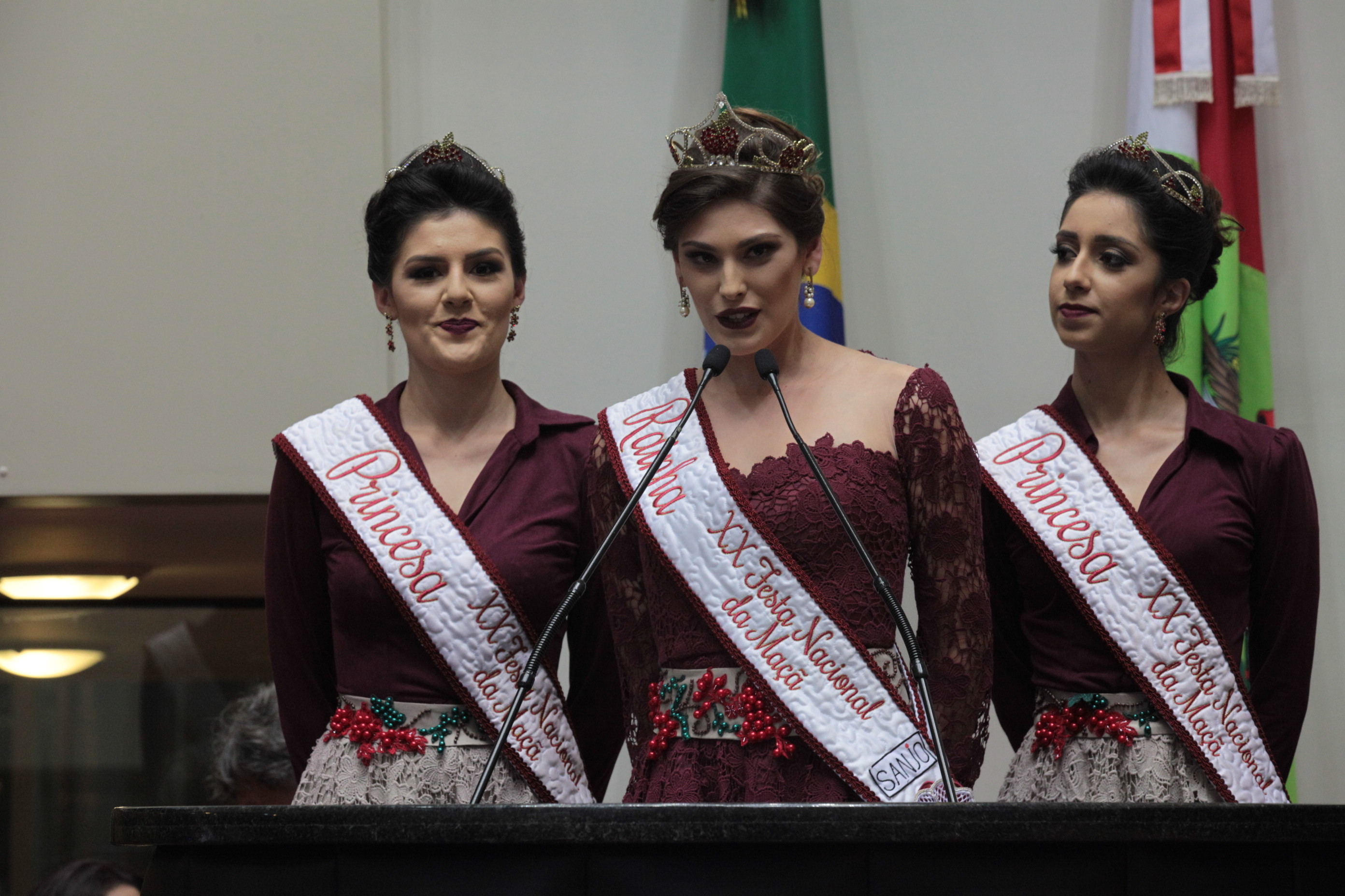 Sessão Ordinária. Visita das Soberanas da Festa da Maçã.