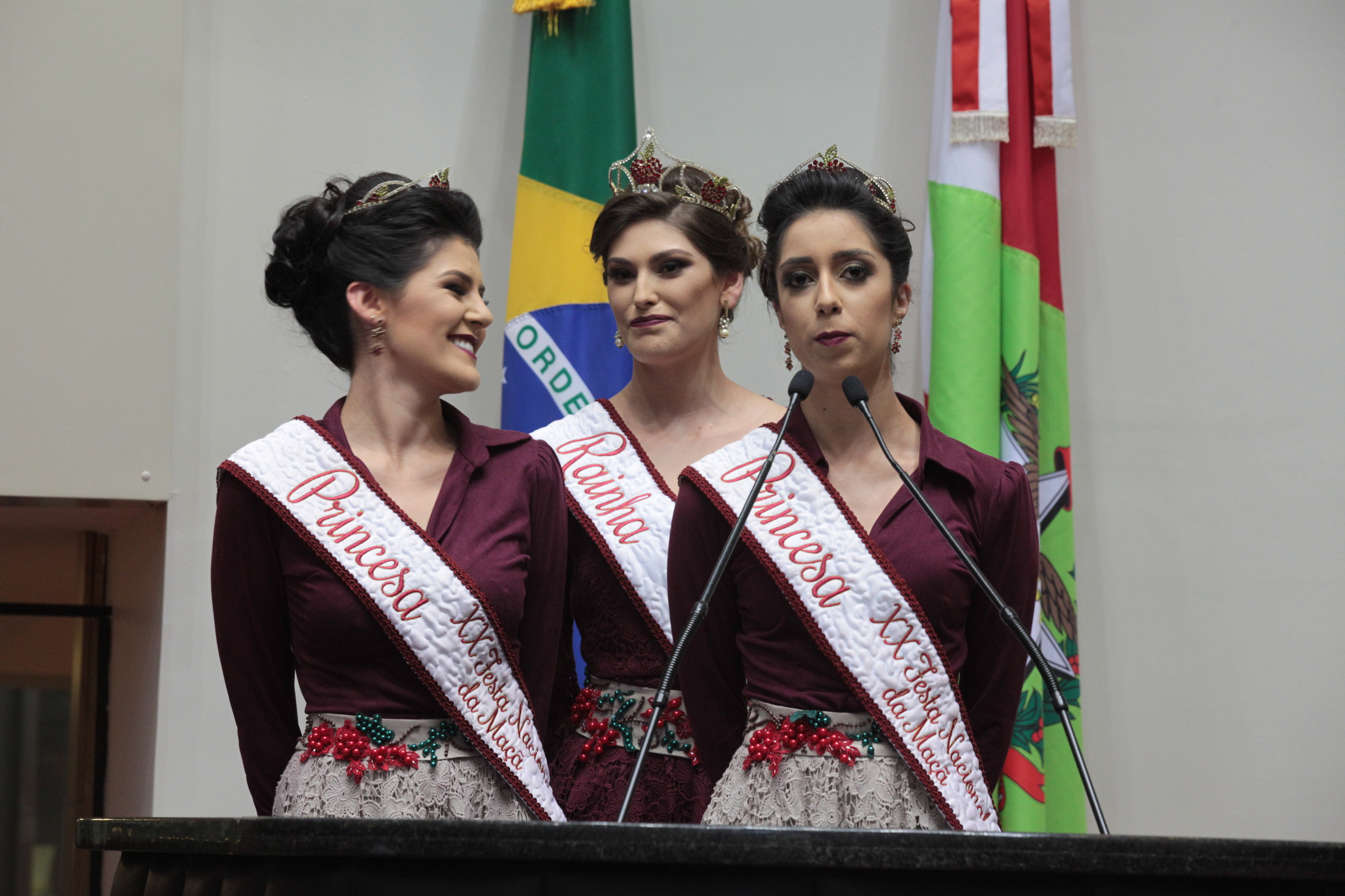 Sessão Ordinária. Visita das Soberanas da Festa da Maçã.