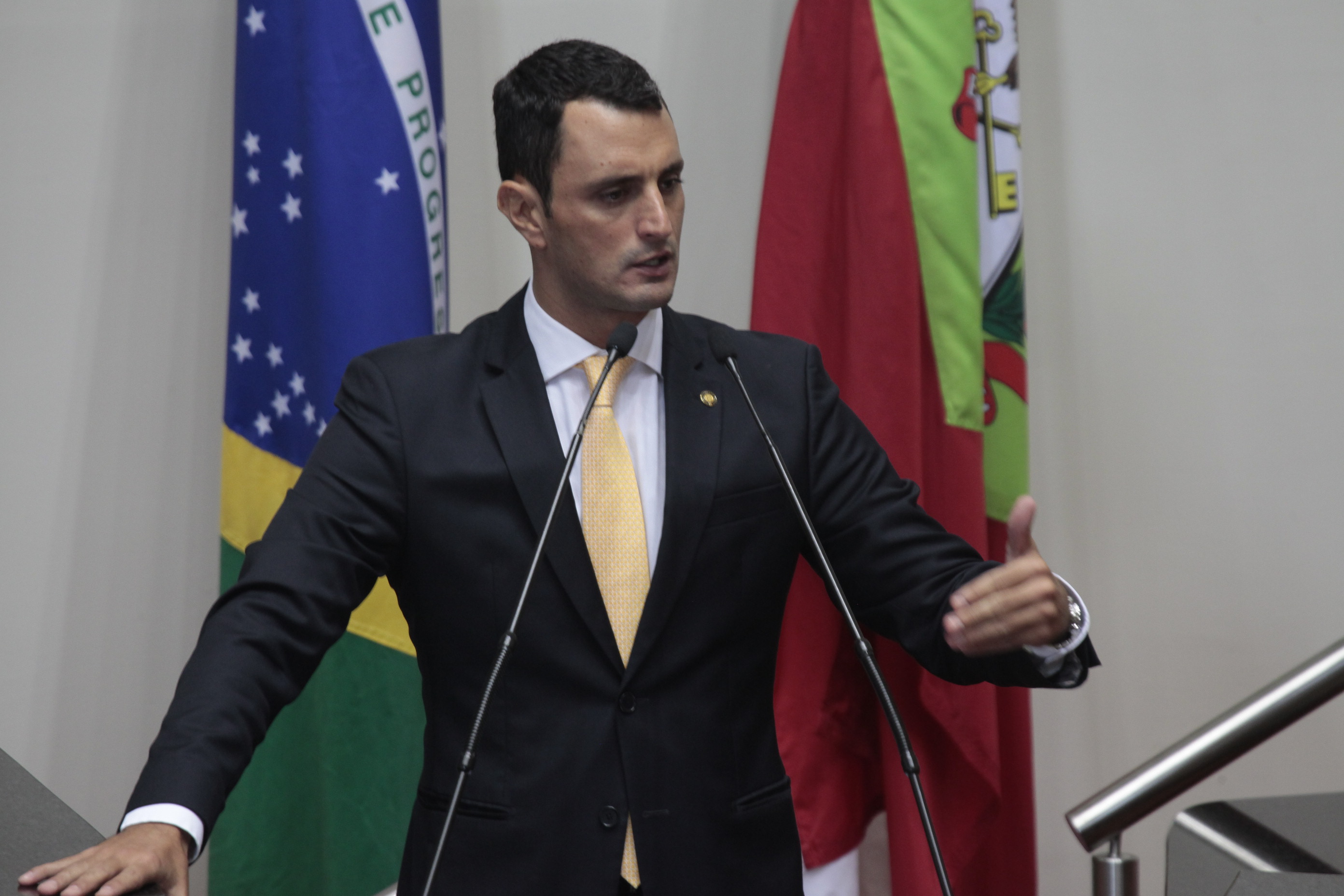 Sessão Ordinária. Deputado João Amin (PP) -  Foto: Miriam Zomer/ Agência AL