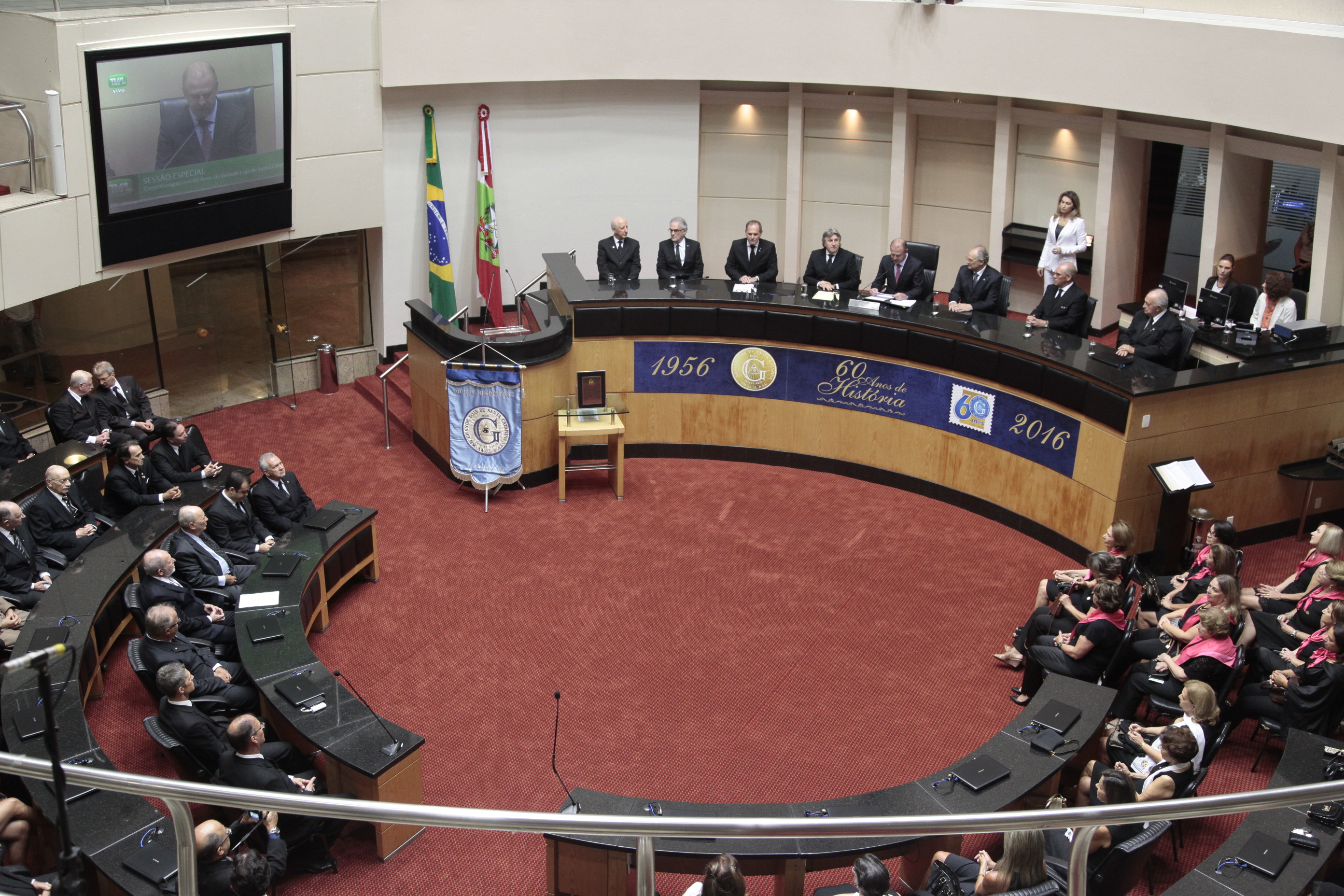 Sessão Especial em homenagem à Grande Loja de Santa Catarina/GLSC pela passagem dos seus 60 anos de fundação.