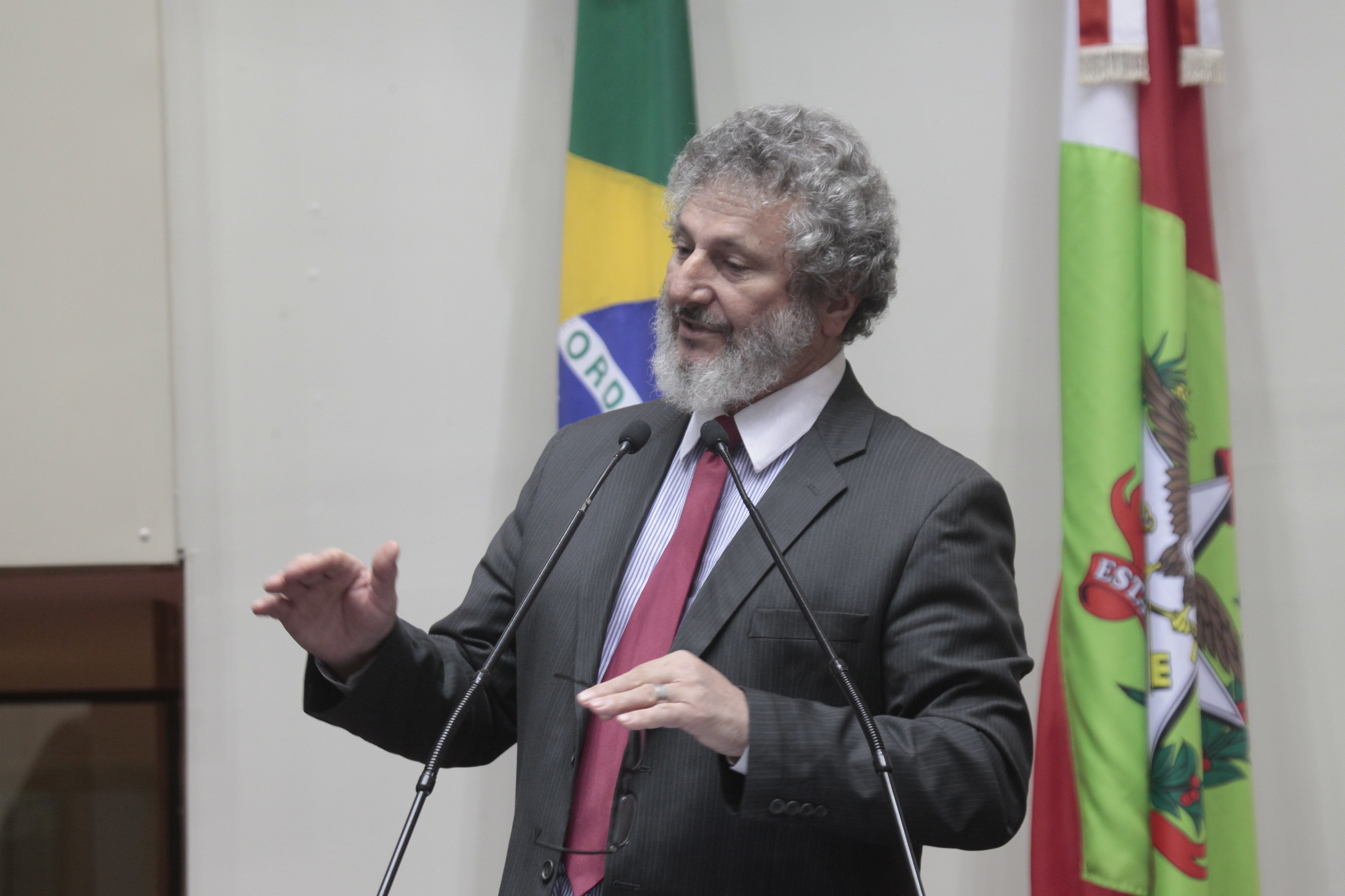 Sessão Ordinária. Deputado Padre Pedro Baldissera (PT). Foto: Eduardo Guedes de Oliveira/Agência AL