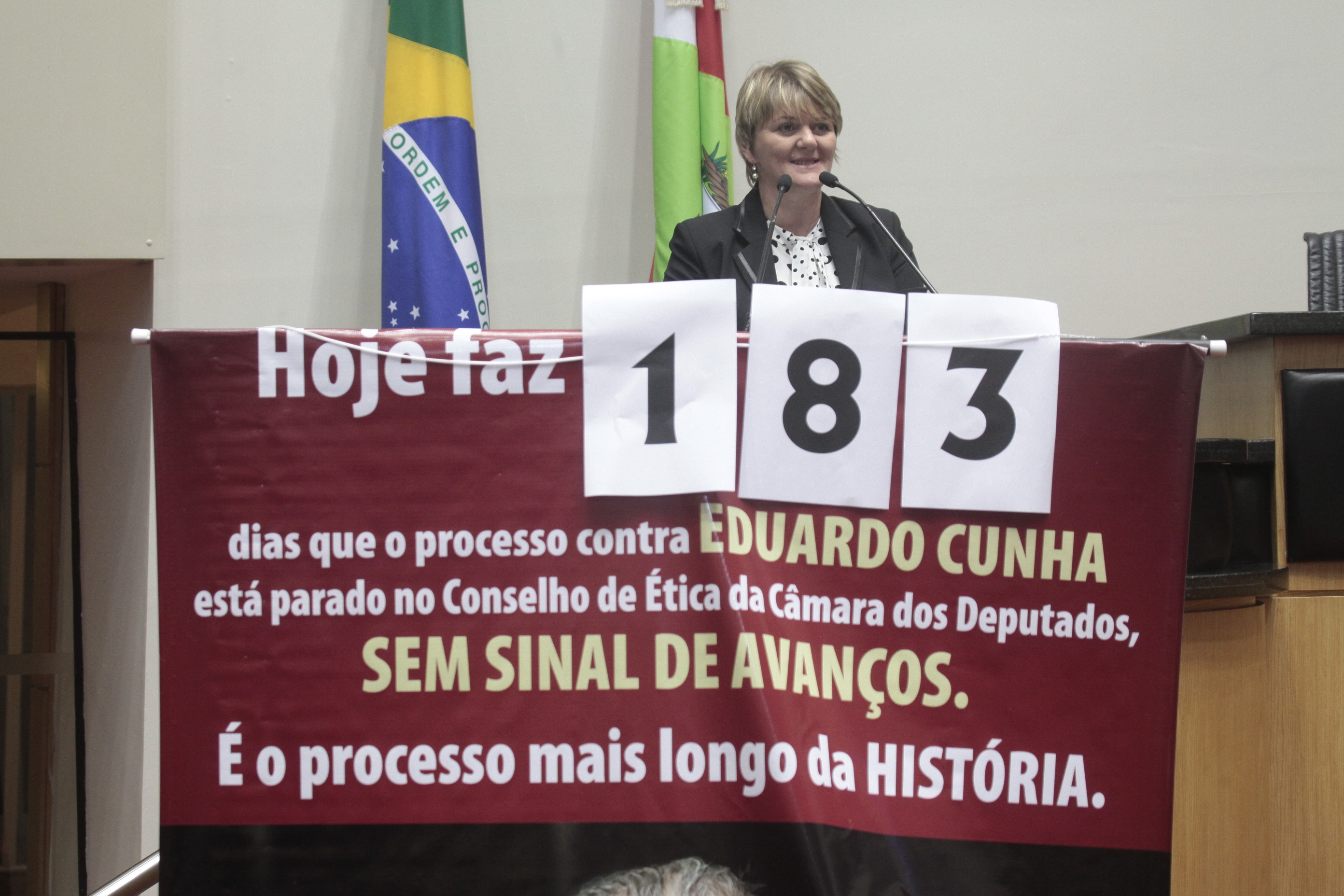Sessão Ordinária. Deputada Luciane Carminatti (PT). Foto: Eduardo Guedes de Oliveira/Agência AL