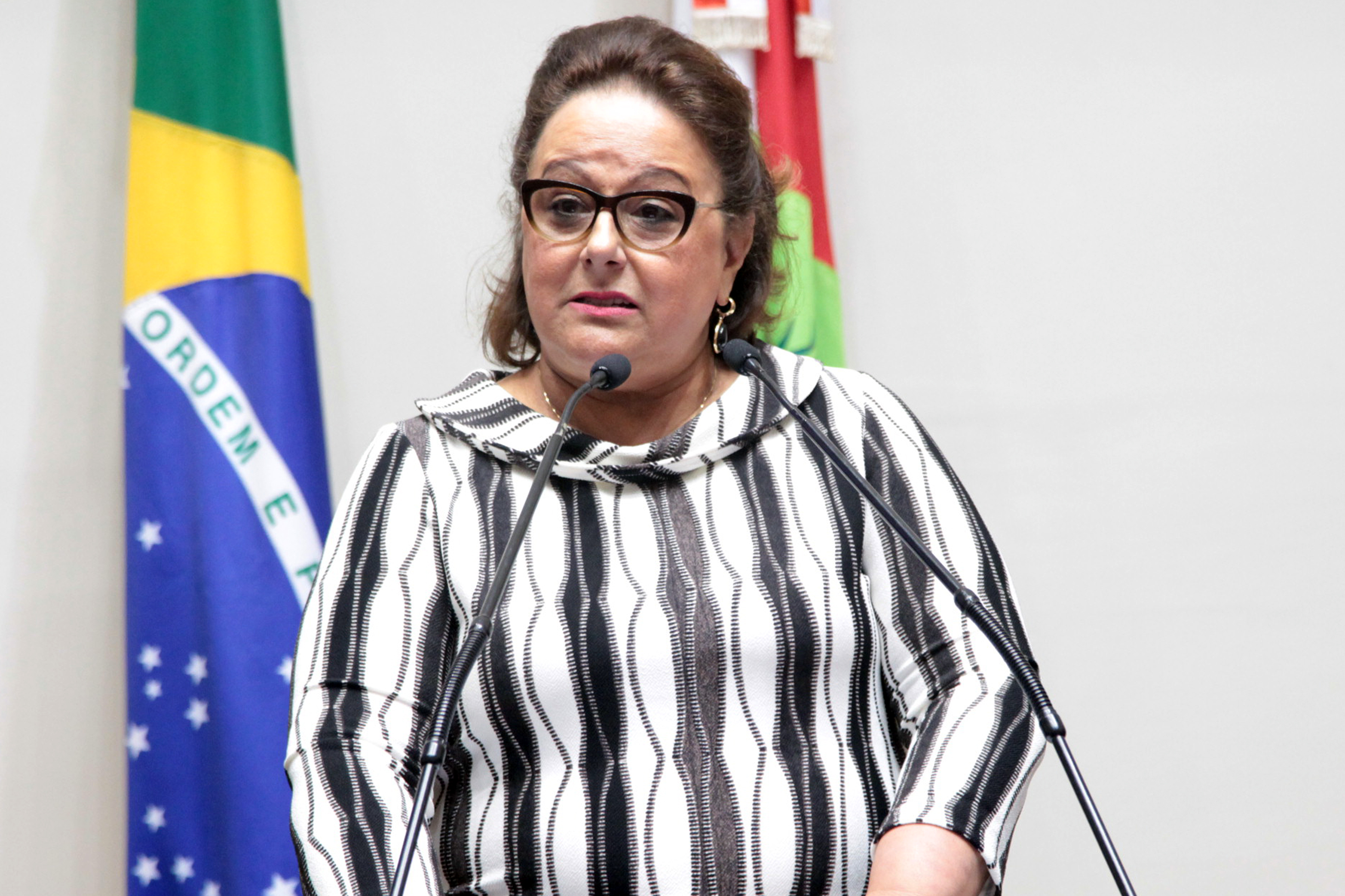 Deputada Dirce Heiderscheidt (PMDB). Sessão Especial - 30 Anos do Diário Catarinense.