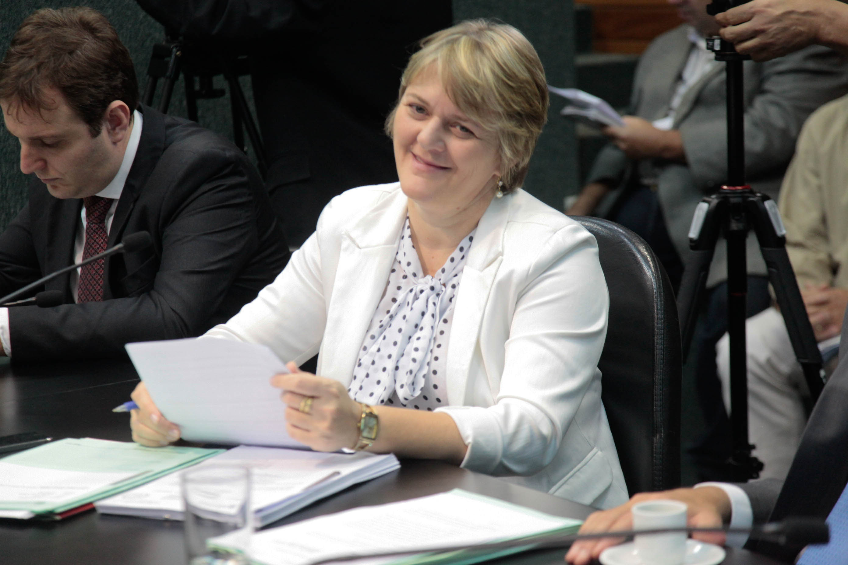 Deputada Luciane Carminatti (PT) em Comissão de Constituição e Justiça