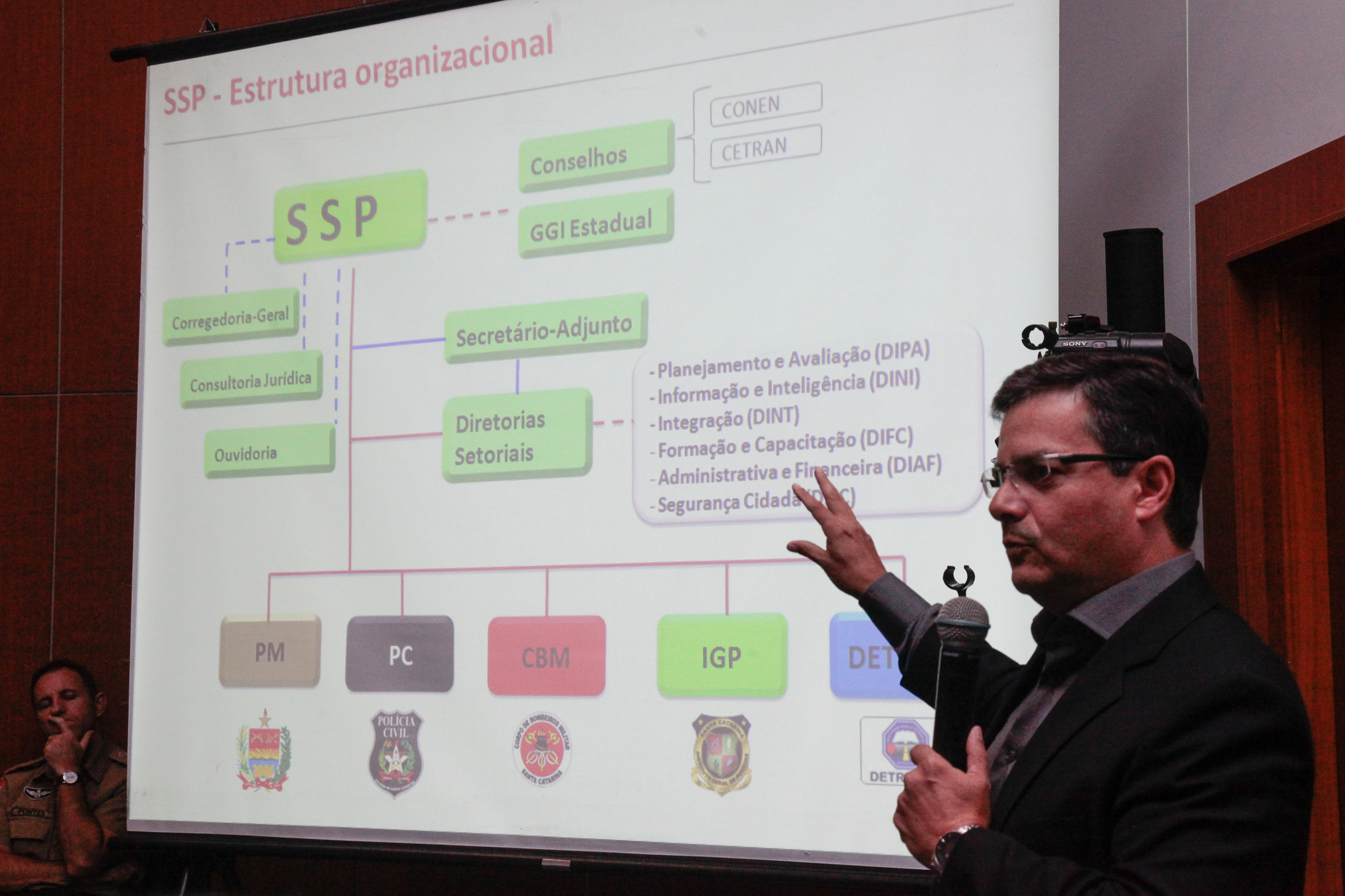 Audiência Pública sobre Segurança - Canasvieiras. Secretário Adjunto de Segurança Aldo Pinheiro D'Avila.