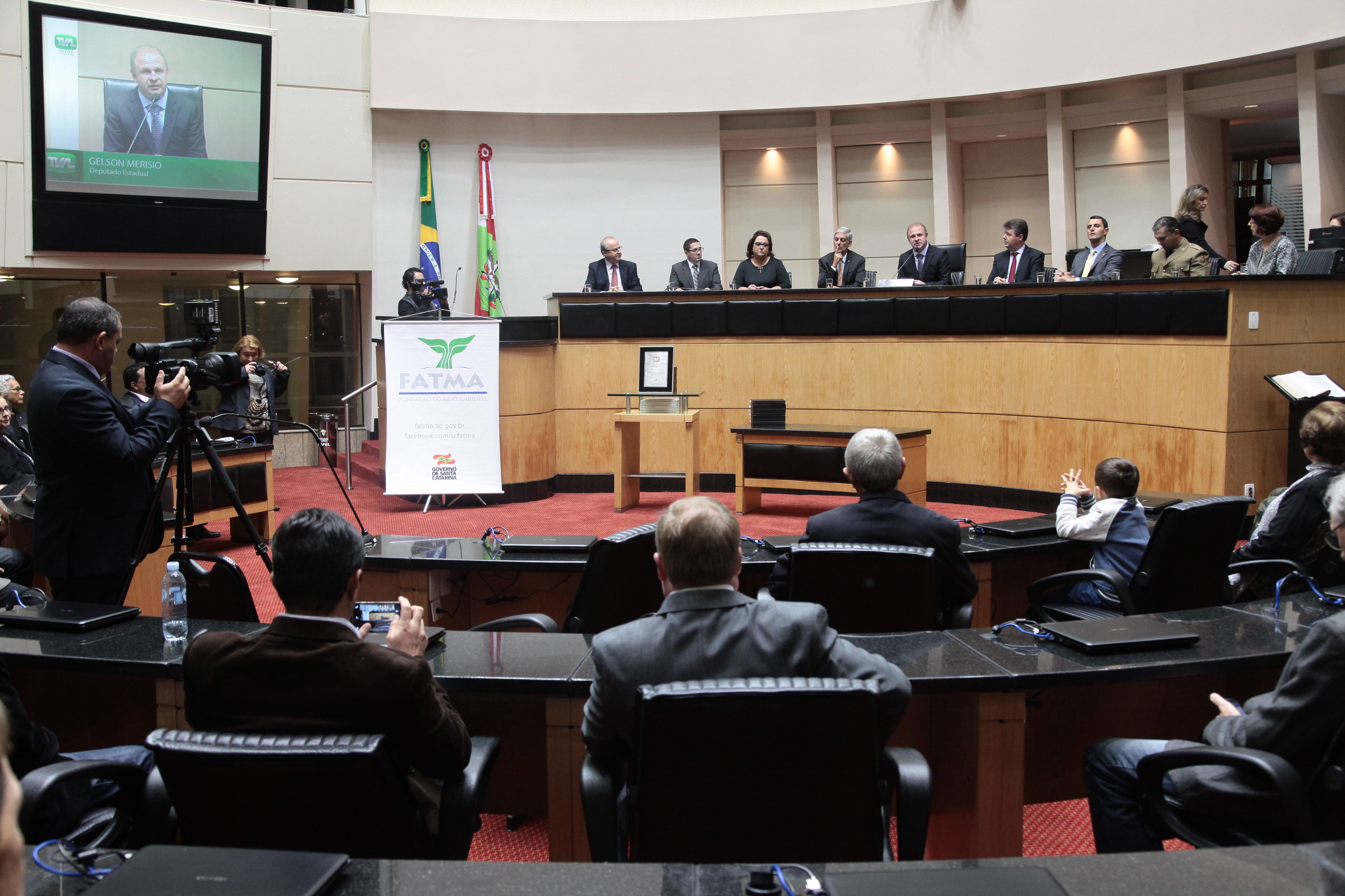 Sessão Especial em homenagem à Fundação do Meio Ambiente - FATMA pela passagem das suas quatro décadas de atividade e lançamento do livro FATMA 40 anos - Patrimônio dos Catarinenses.