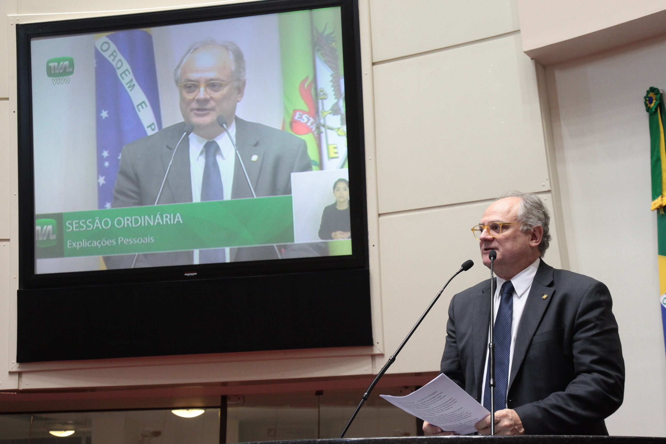Sessão Ordinária. Foto: Eduardo Guedes de Oliveira/Agência AL. Deputado Vicente Caropreso (PSDB)