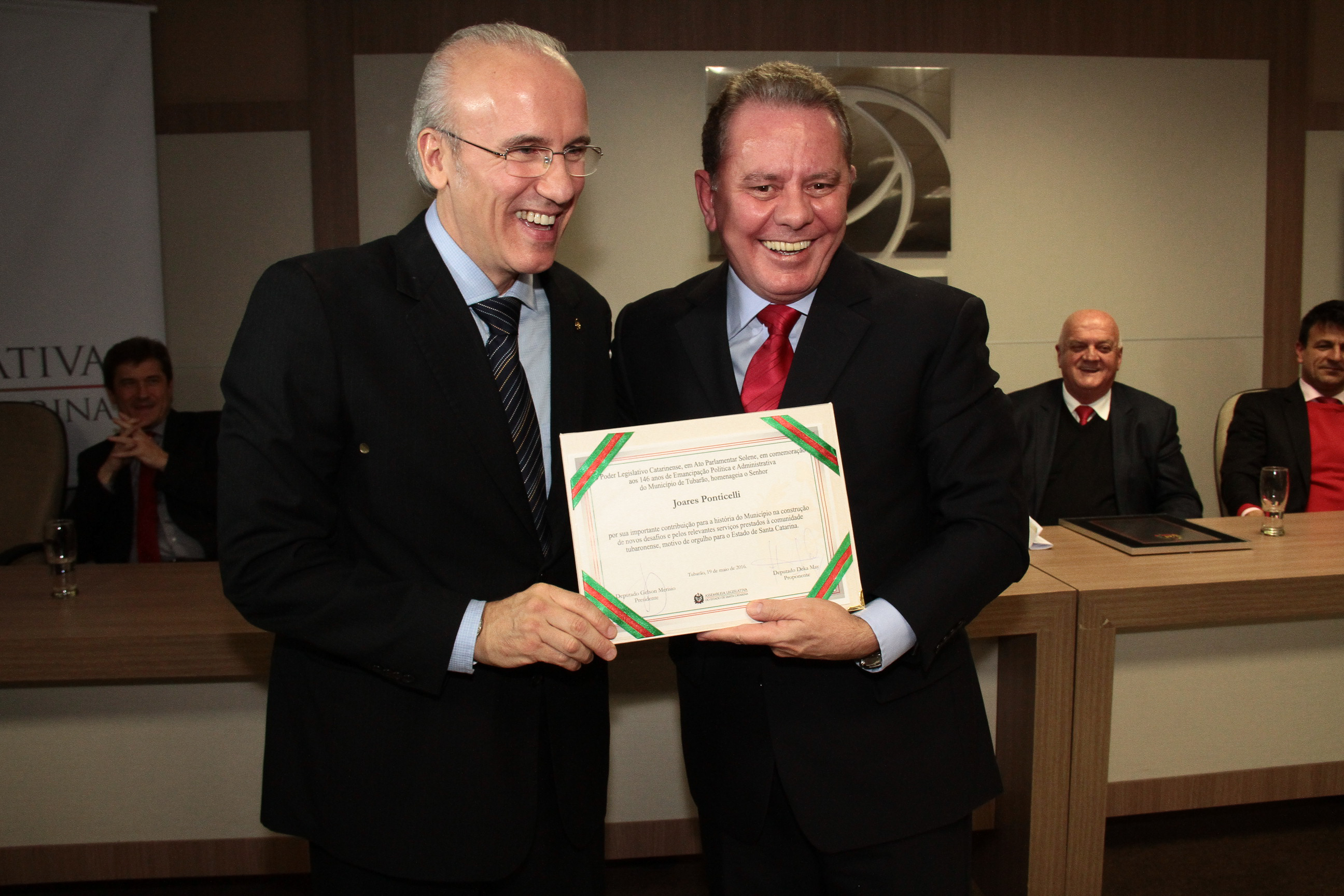 Ato Parlamentar Solene em comemoração aos 146 anos de Emancipação Política e Administração do Município de Tubarão.