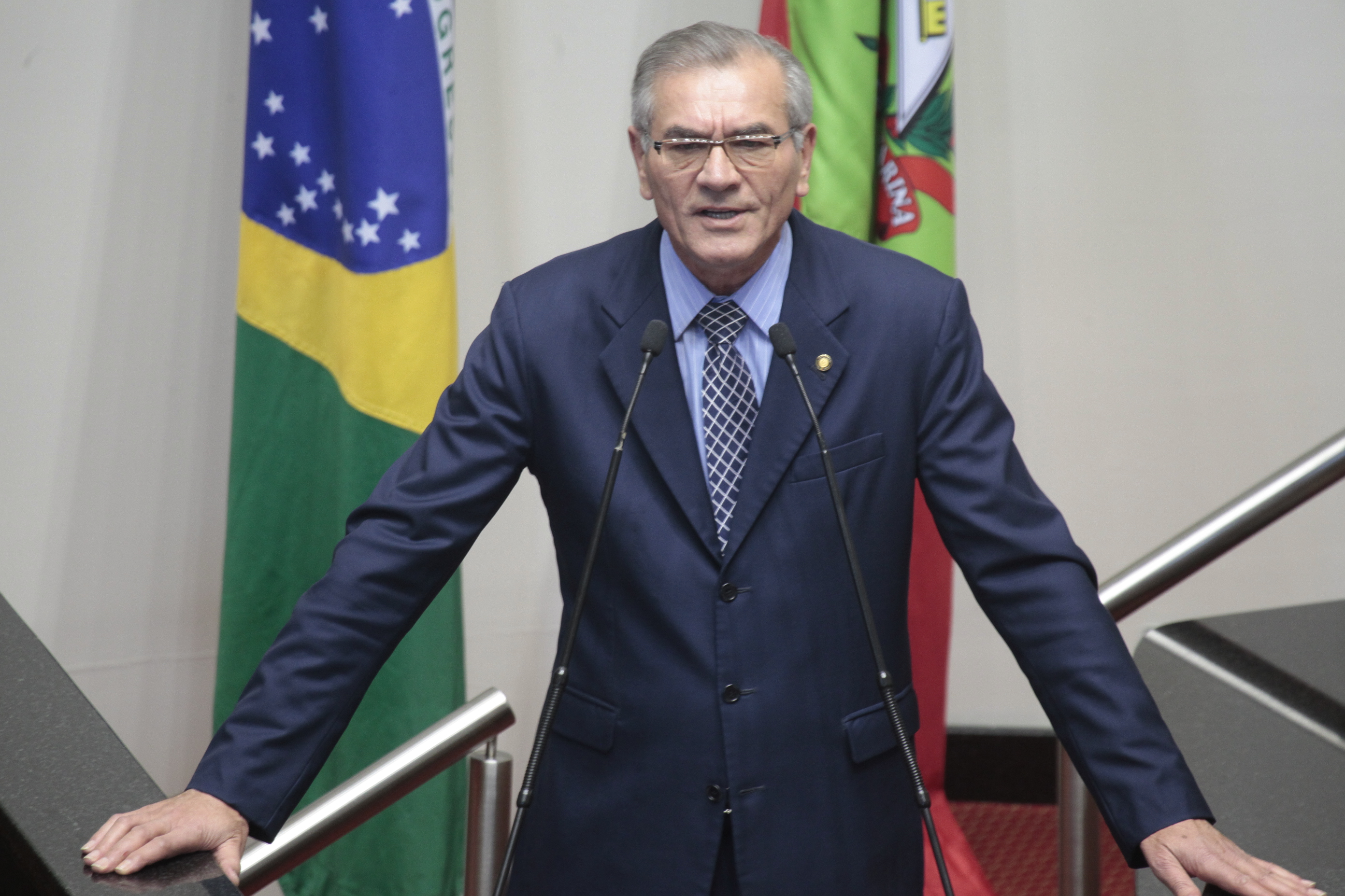 Sessão Ordinária. Deputado Silvio Dreveck (PP).  Foto: Miriam Zomer/ Agência AL