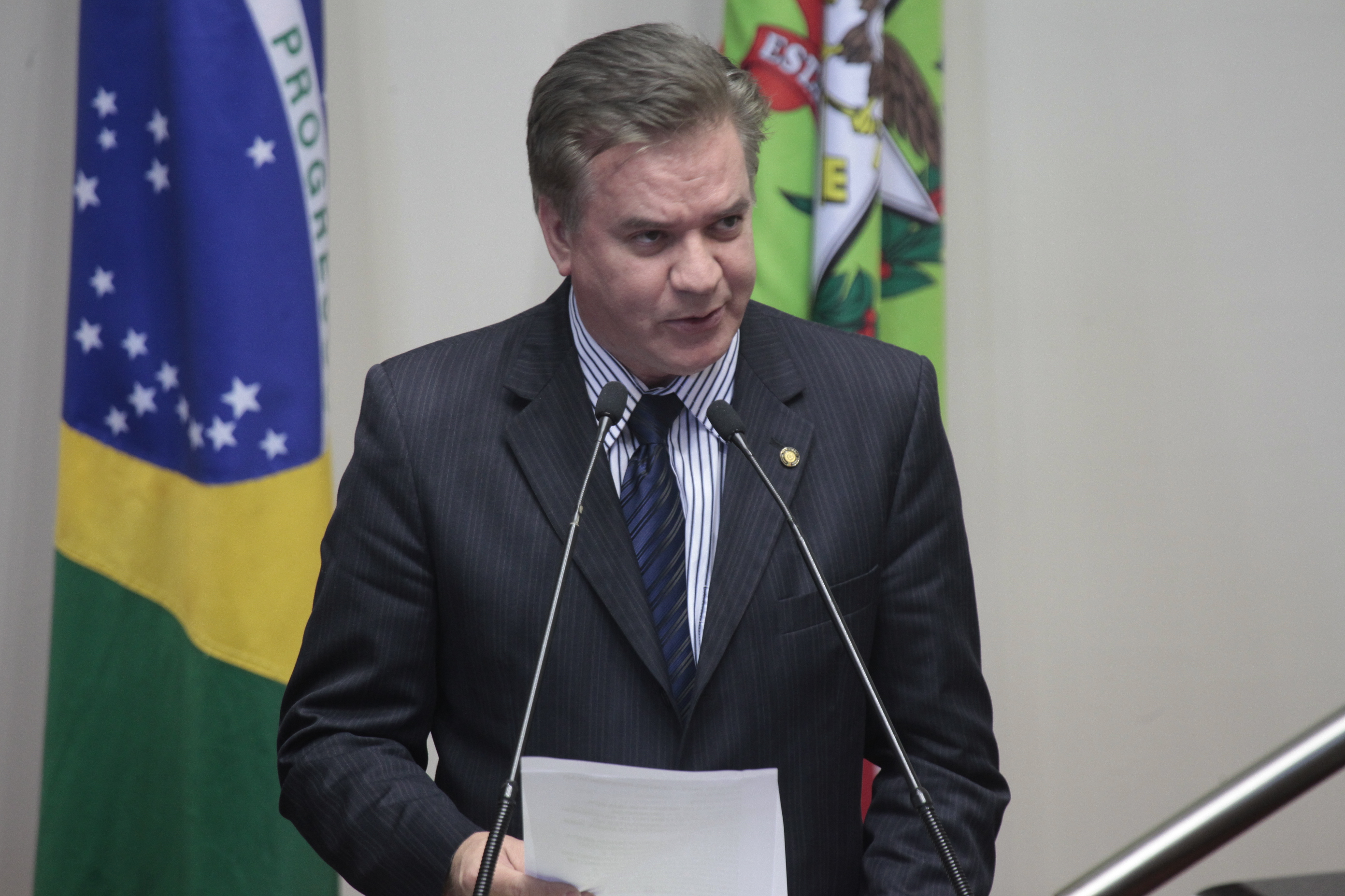 Sessão Ordinária. Deputado César Valduga (PCdoB).  Foto: Miriam Zomer/ Agência AL