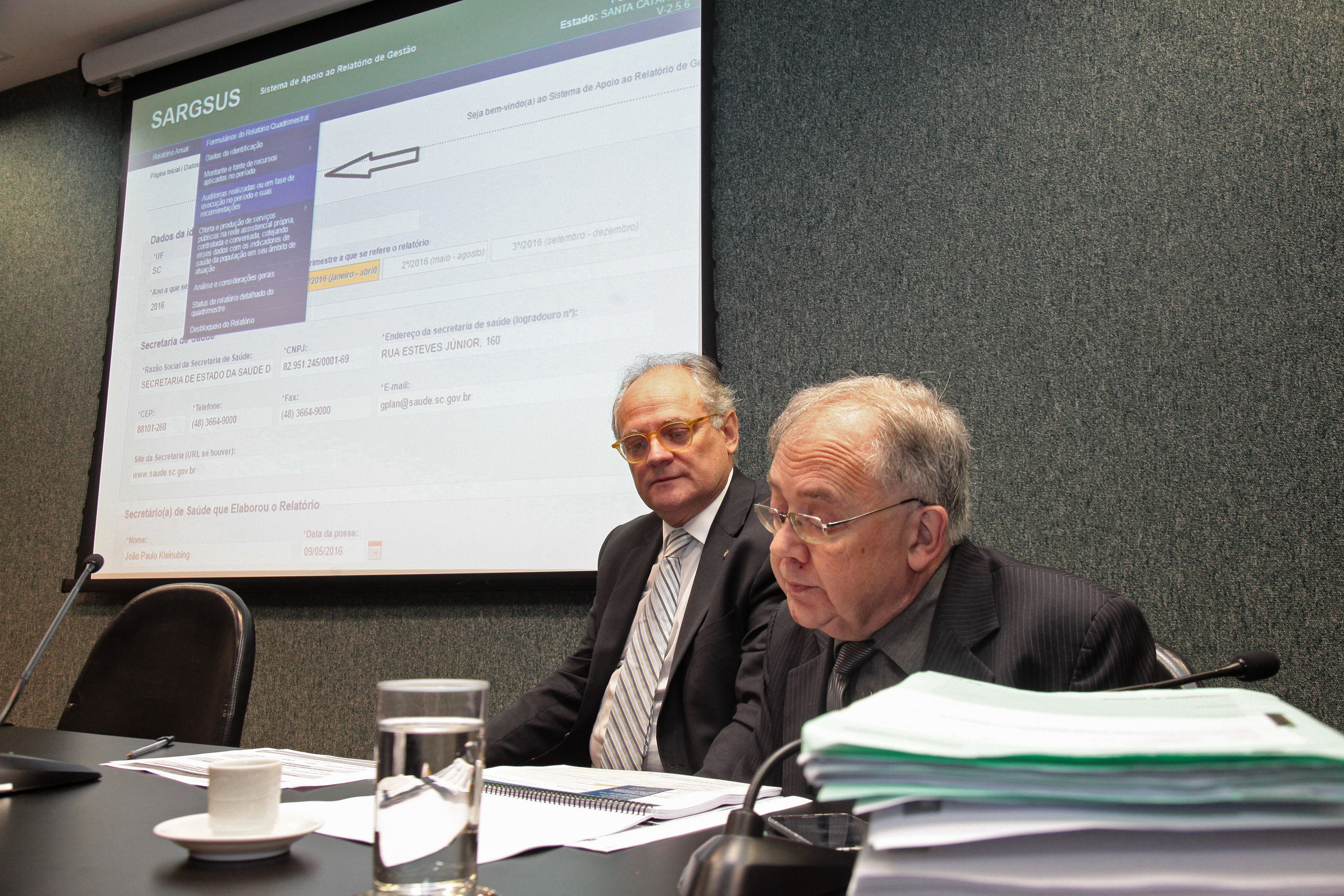 Audiência Pública para Prestação de Contas da Secretaria de Saúde - 1° Quadrimestre de 2016.
