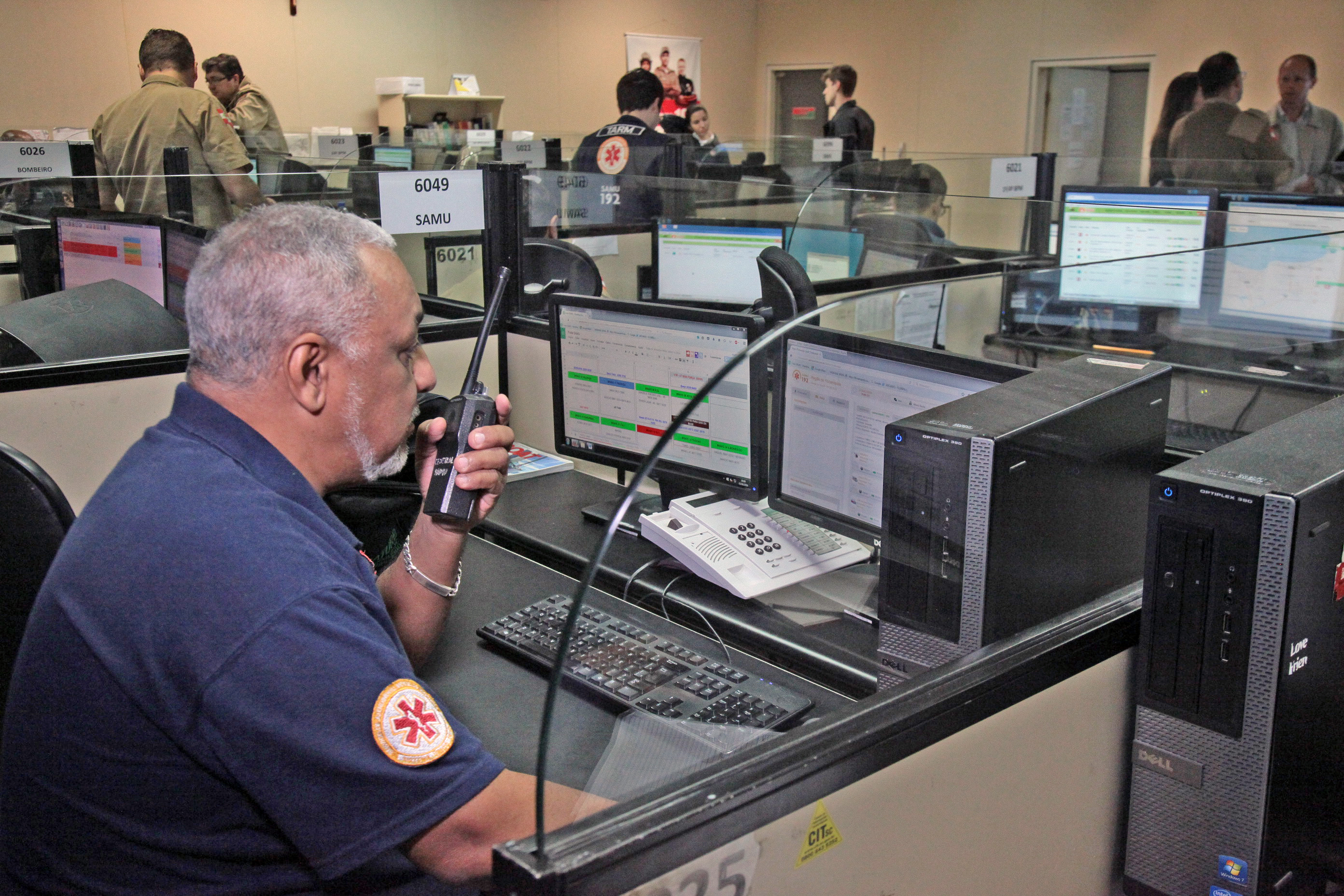 Central de Atendimento do Samu, Bombeiros e PM