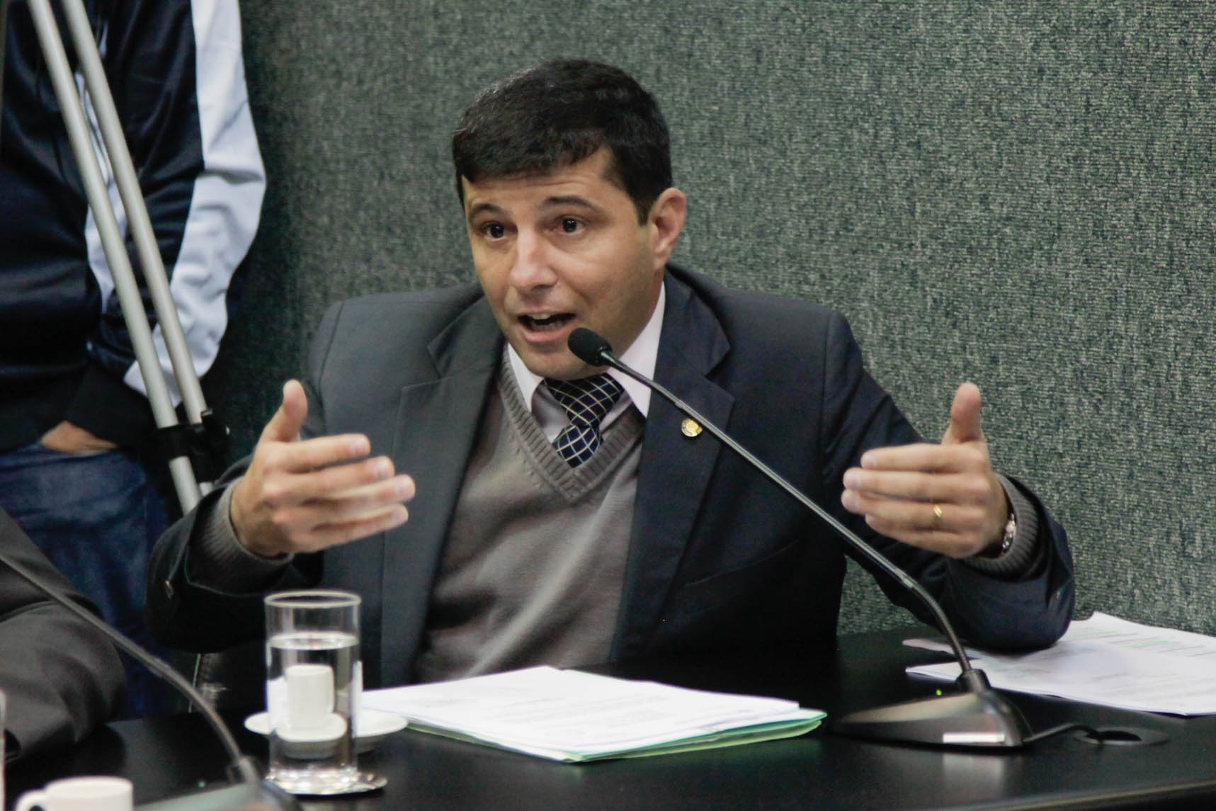 Deputado Fabio Flôr (PP) em Reunião da Comissão de Constituição e Justiça.