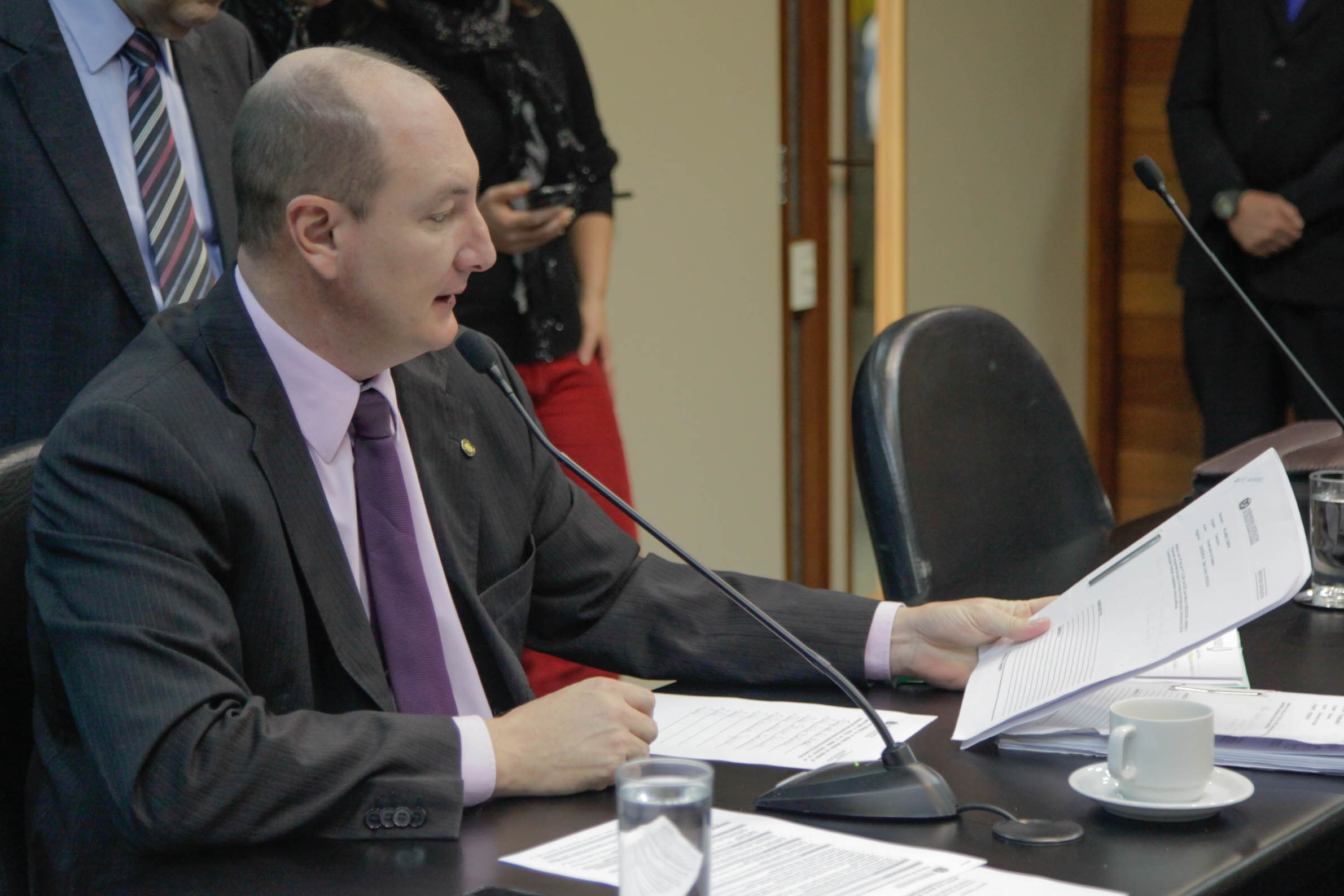 Deputado Mauro de Nadal (PMDB) em Reunião da Comissão de Constituição e Justiça.
