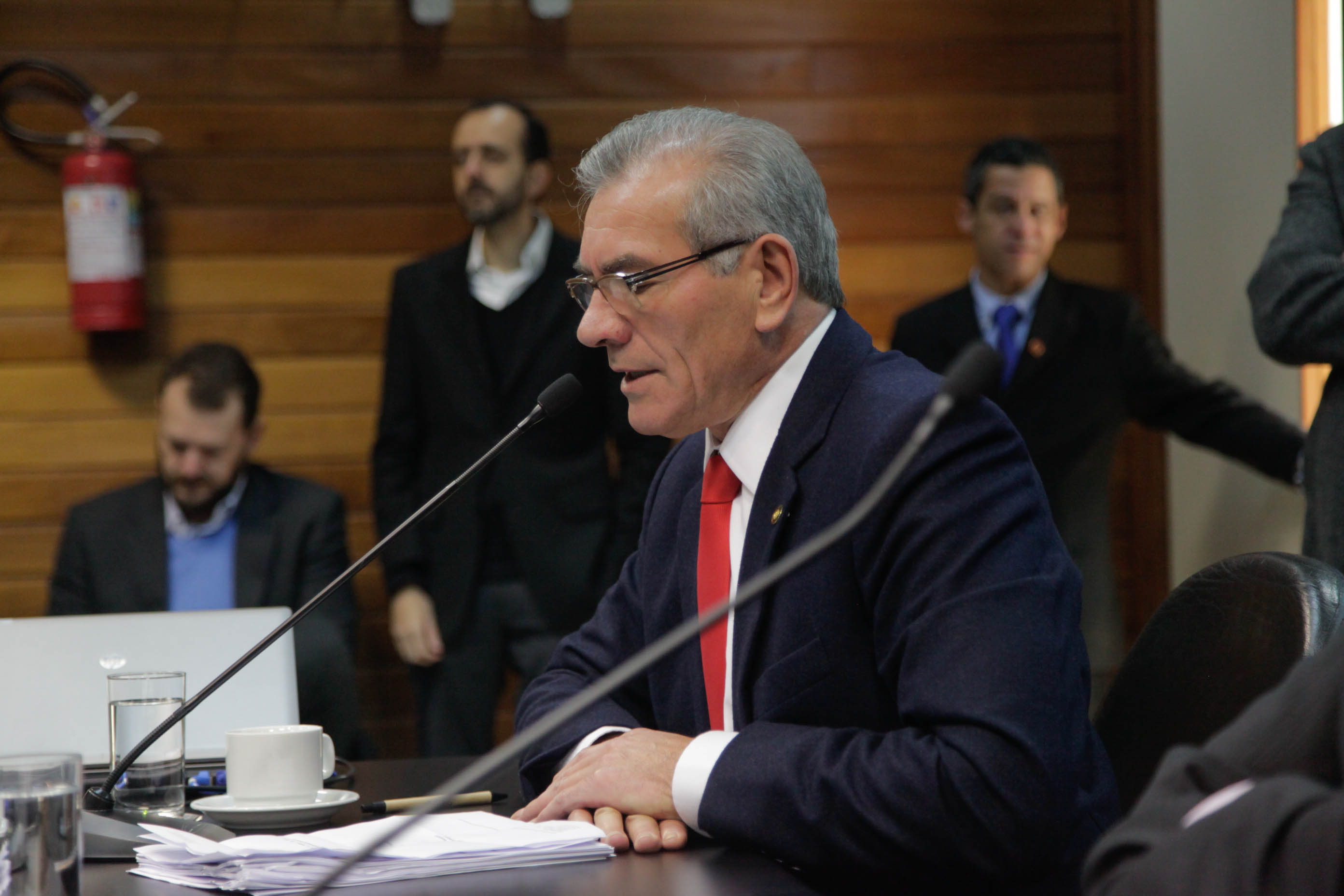 Deputado Silvio Dreveck (PP) em Reunião da Comissão de Constituição e Justiça.