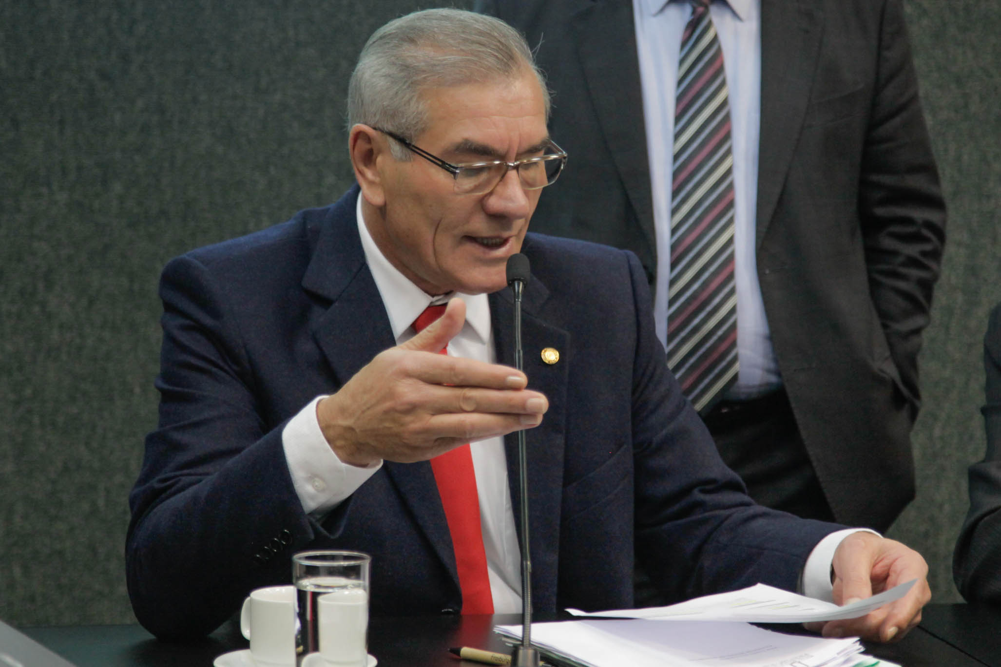 Deputado Silvio Dreveck (PP) em Reunião da Comissão de Constituição e Justiça.
