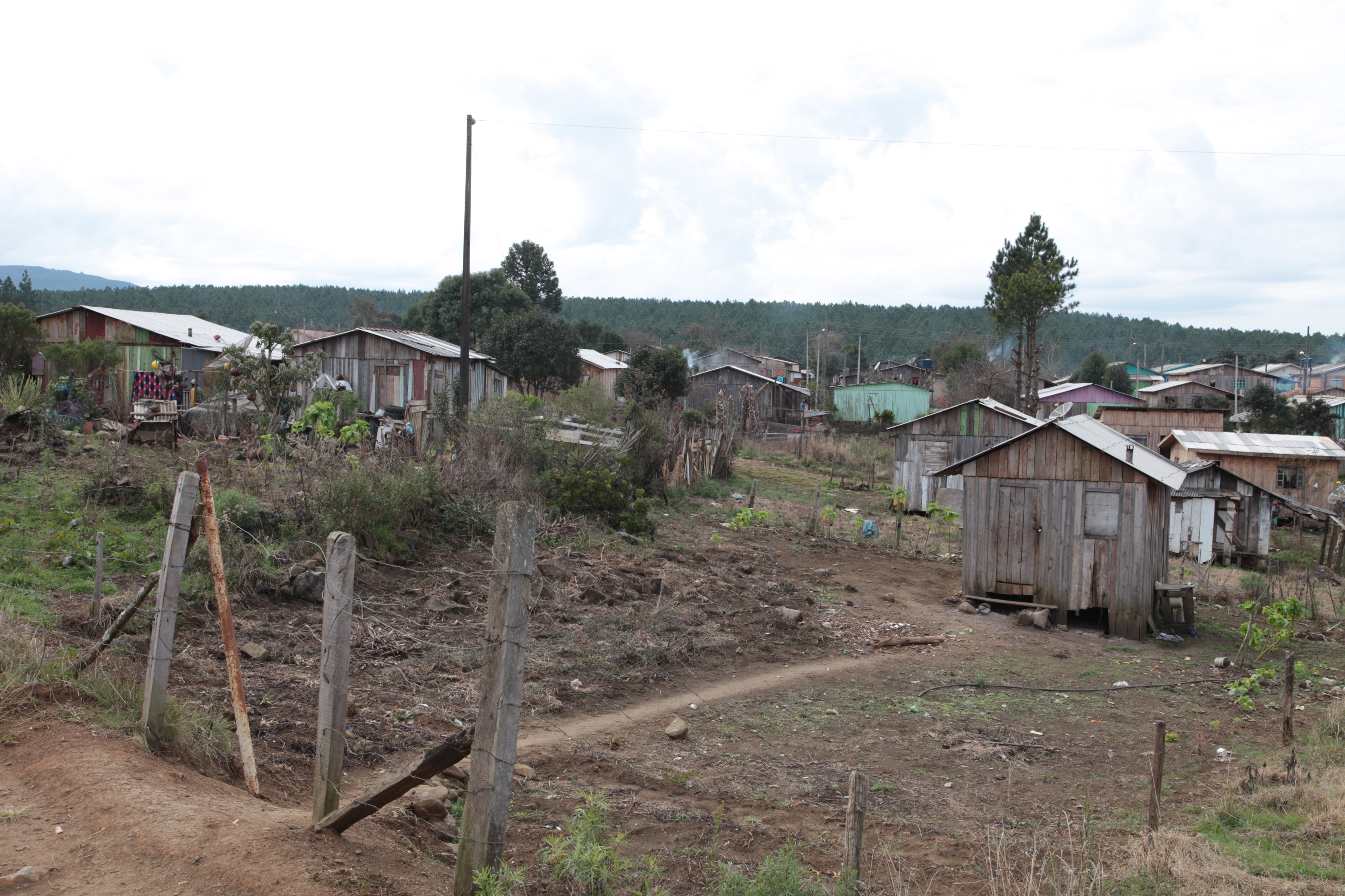 Bairro do Núcleo Rio Doce, em Lebon Régis, onde familias receberam os títulos de propriedade.