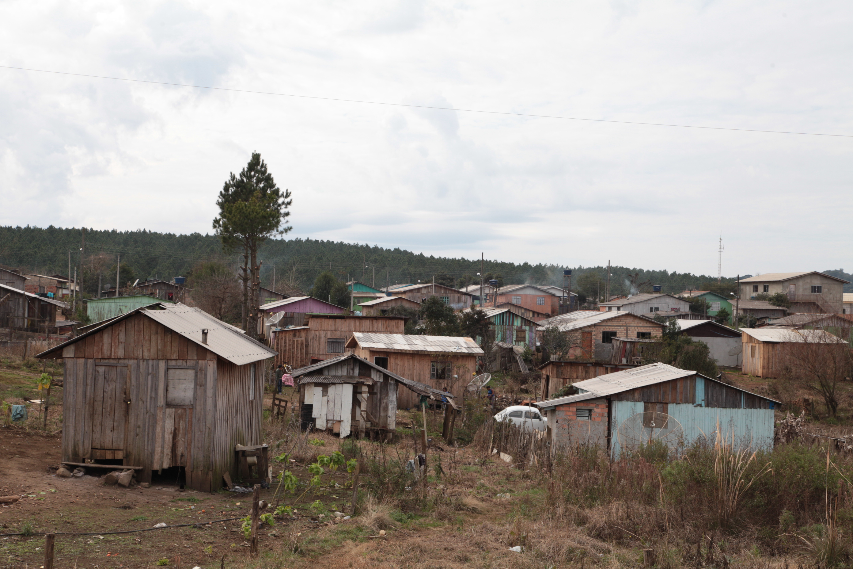 Bairro do Núcleo Rio Doce, em Lebon Régis, onde familias receberam os títulos de propriedade.