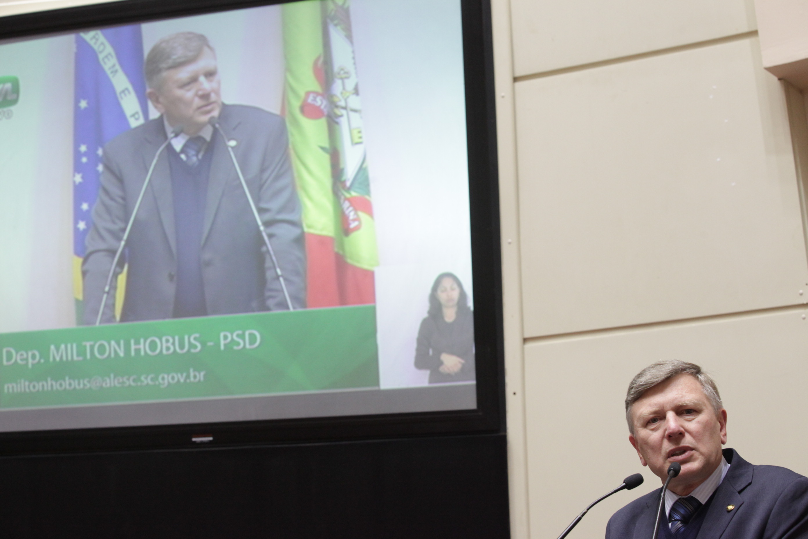 Sessão Ordinária.Deputado Milton Hobus (PSD).