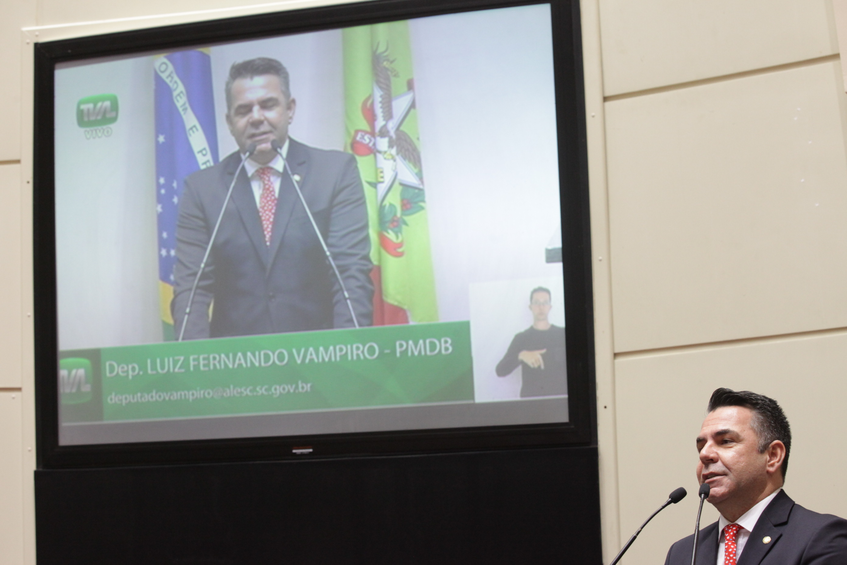 Sessão Ordinária. Deputado Luiz Fernando Vampiro (PMDB).