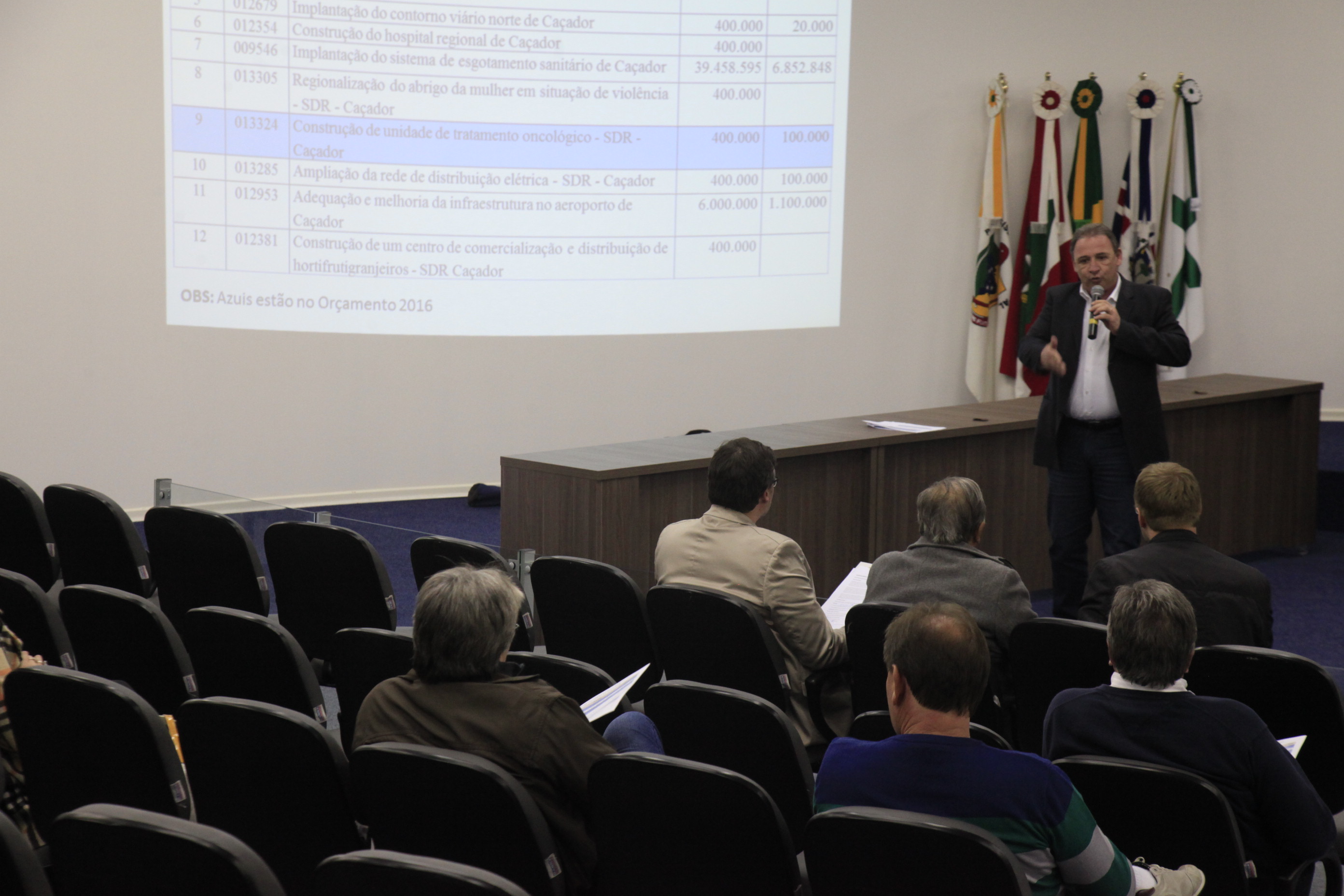 Audiência Pública Regional - Lei de Diretrizes Orçamentárias (LDO) 2016 para a Lei Orçamentária Anual (LOA) 2017 - Caçador.