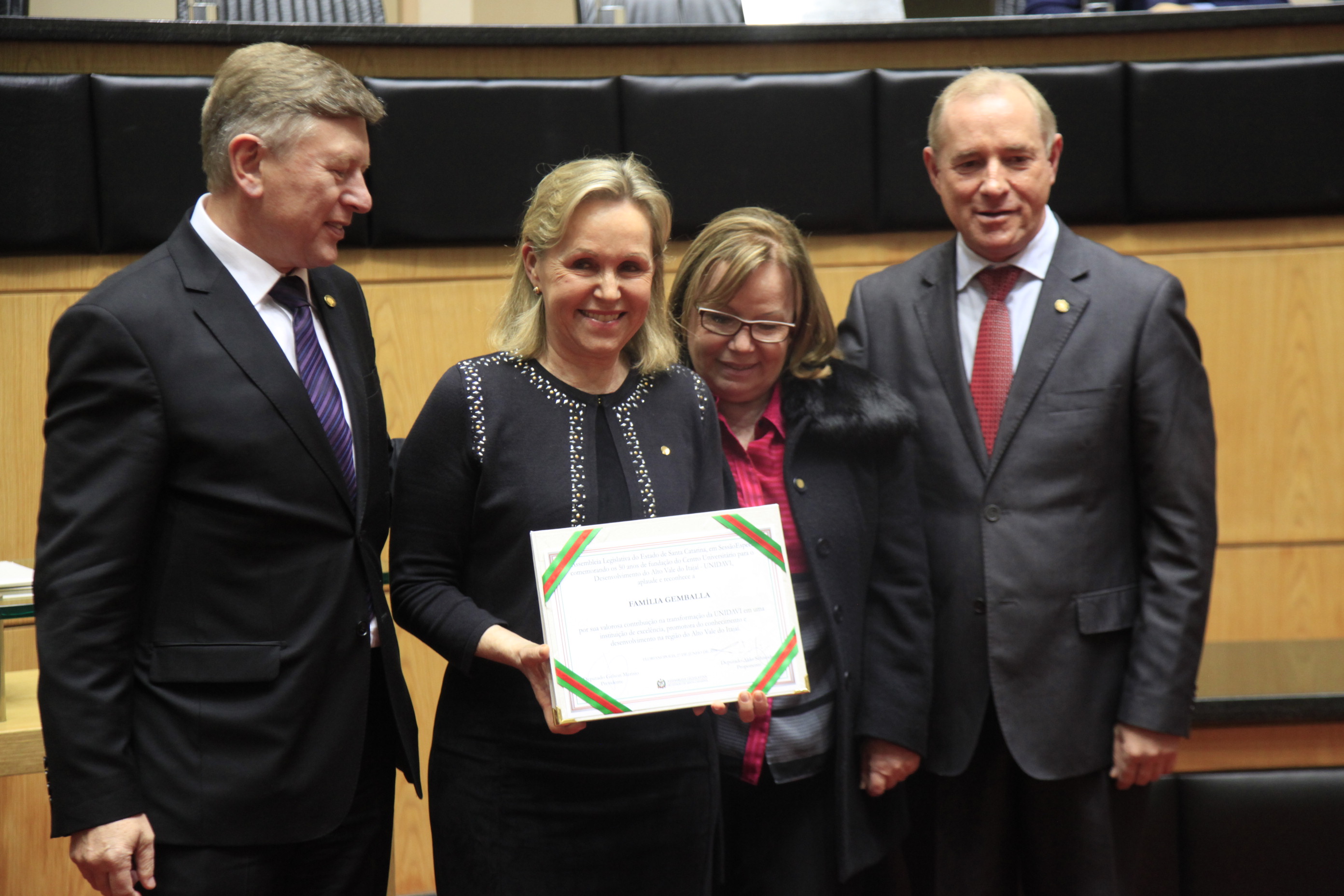 Sessão Especial em homenagem a Universidade do Alto Vale do Itajaí  UNIDAVI pela passagem dos seus 50 anos de fundação.