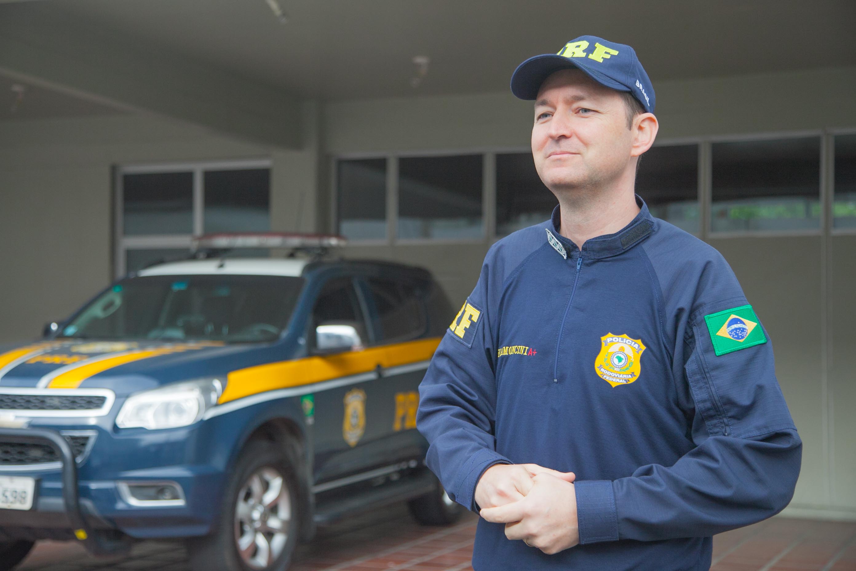 Adriano Fiamoncini, chefe da comunicação da Polícia Rodoviária Federal (PRF) no Estado de Santa Catarina.