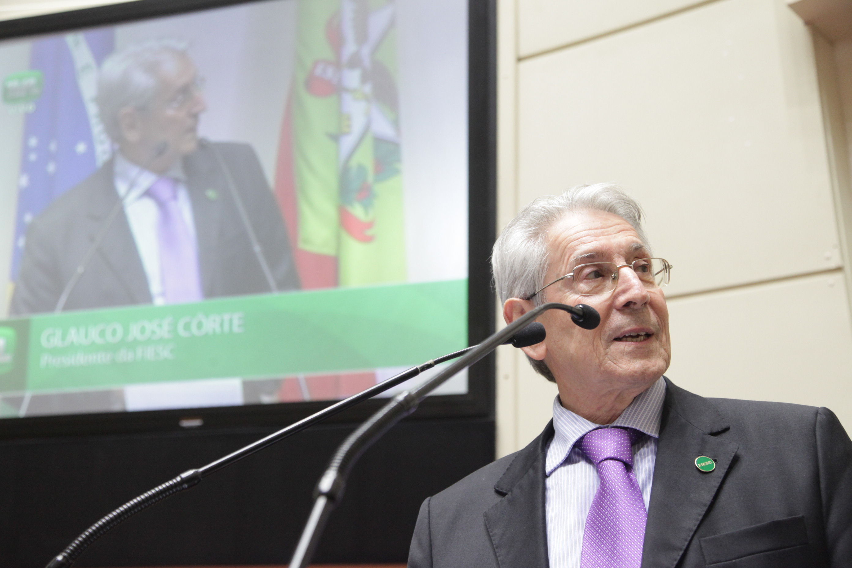 PRESIDENTE DA FEDERAÇÃO DAS INDÚSTRIAS DO ESTADO DE SANTA CATARINA - FIESC GLAUCO JOSÉ CÔRTE. Sessão Especial - 65 Anos do SESI.