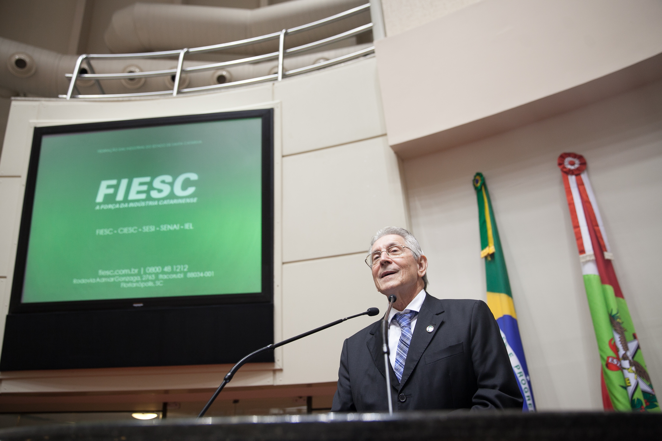 Glauco José Côrte, Presidente da Federação das Indústrias do Estado de Santa Catarina (FIESC) em Sessão Ordinária