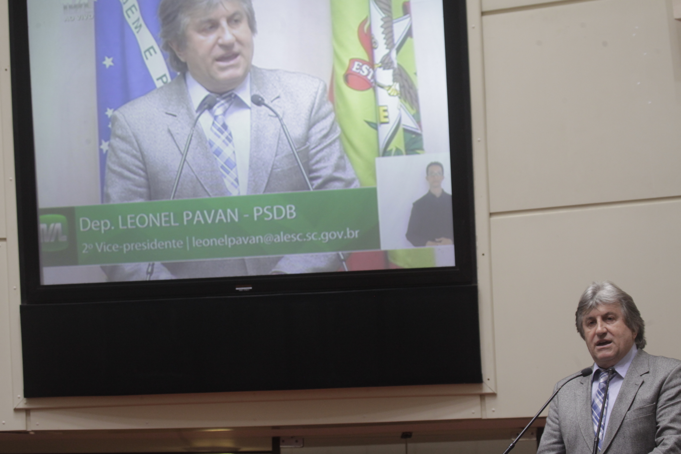 Sessão Ordinária. Deputado Leonel Pavan (PSDB) Foto: Eduardo Guedes de Oliveira.
