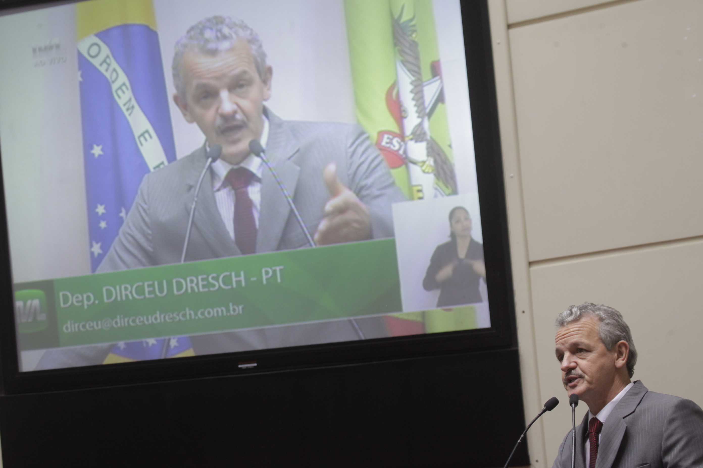 Sessão Ordinária. Deputado Dirceu Dresch (PT). Foto: Eduardo Guedes de Oliveira