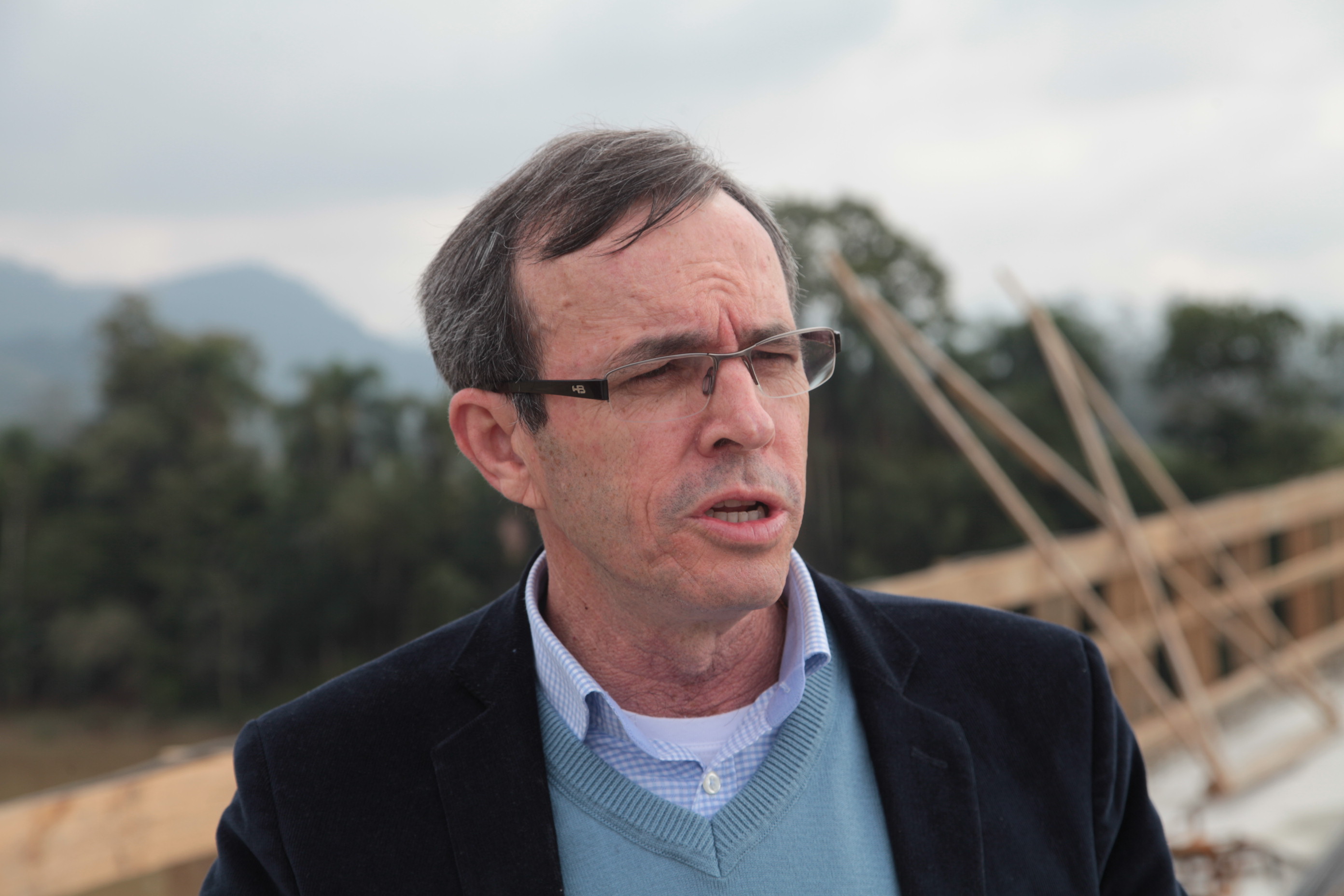 Deputado Aldo Schneider visita Indaial. Sérgio Almir dos Santos, Prefeito do Município de Indaial.