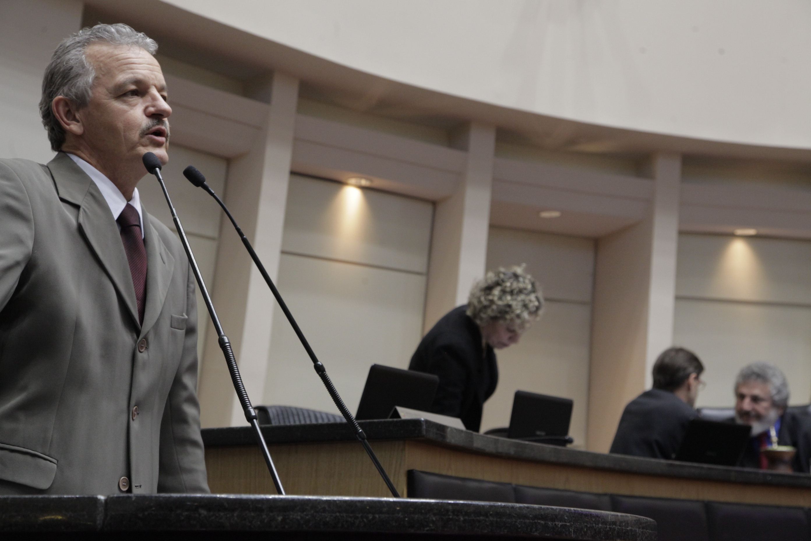 Sessão Ordinária. Deputado Dirceu Dresch (PT). Foto: Eduardo Guedes de Oliveira/ Agência AL.