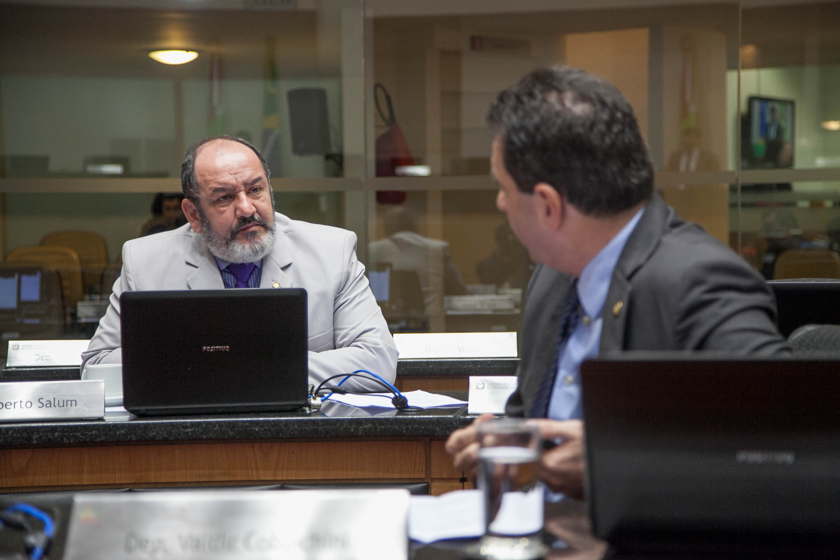 Deputado Roberto Salum (PRB) e Deputado Valdir Cobalchini (PMDB) em Sessão Ordinária