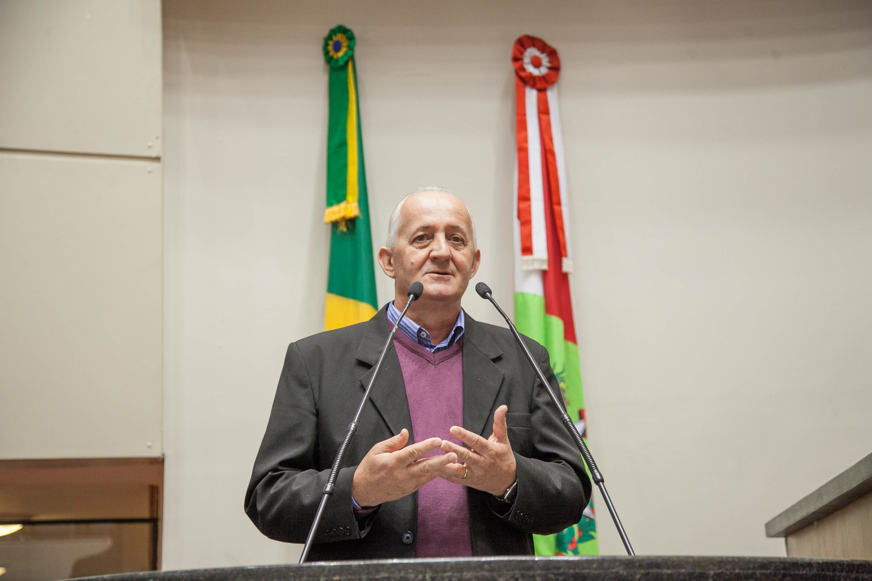 José Walter Dresch, Presidente da Federação dos Trabalhadores na Agricultura do Estado de Santa Catarina em Sessão Ordinária